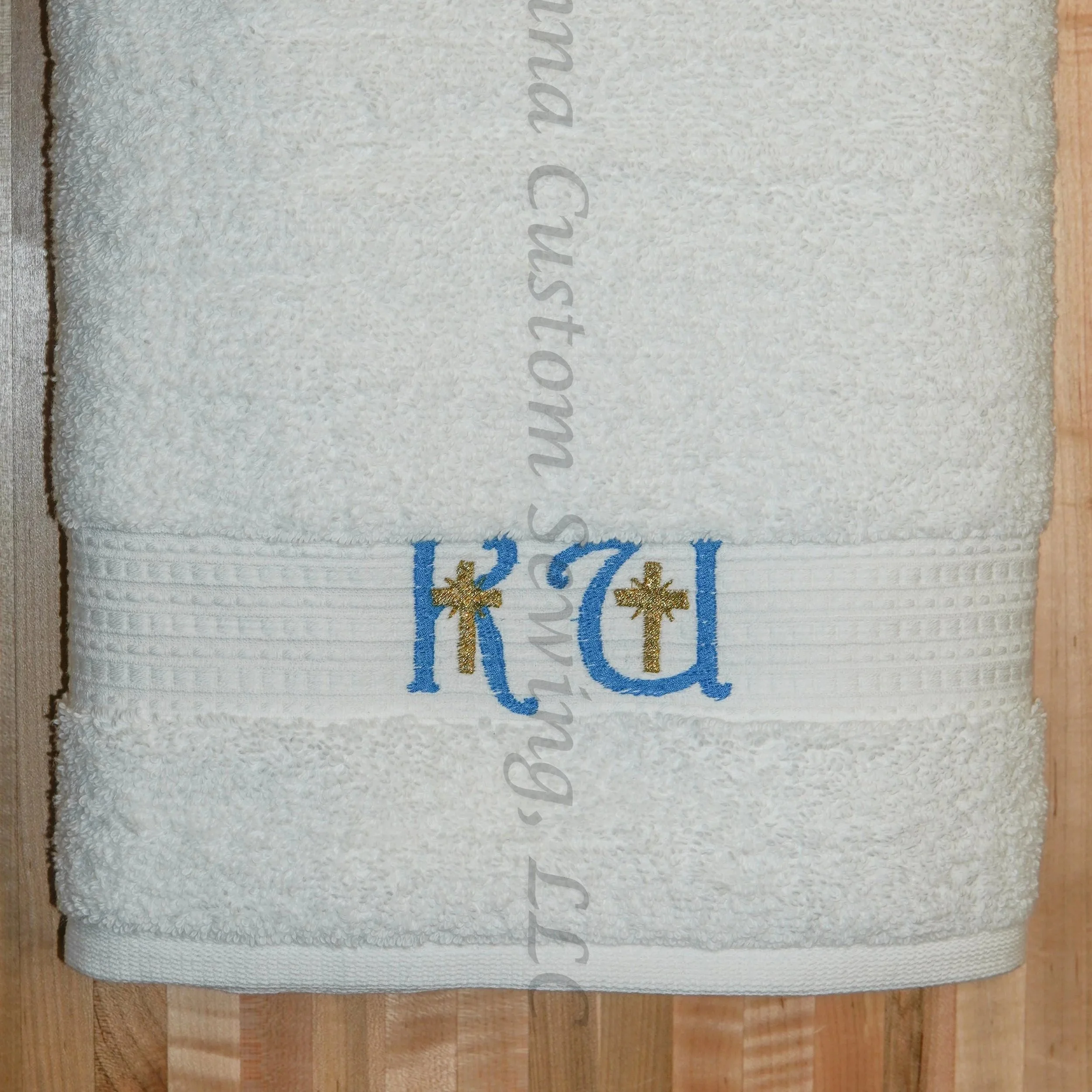Monogram Baptism Towel