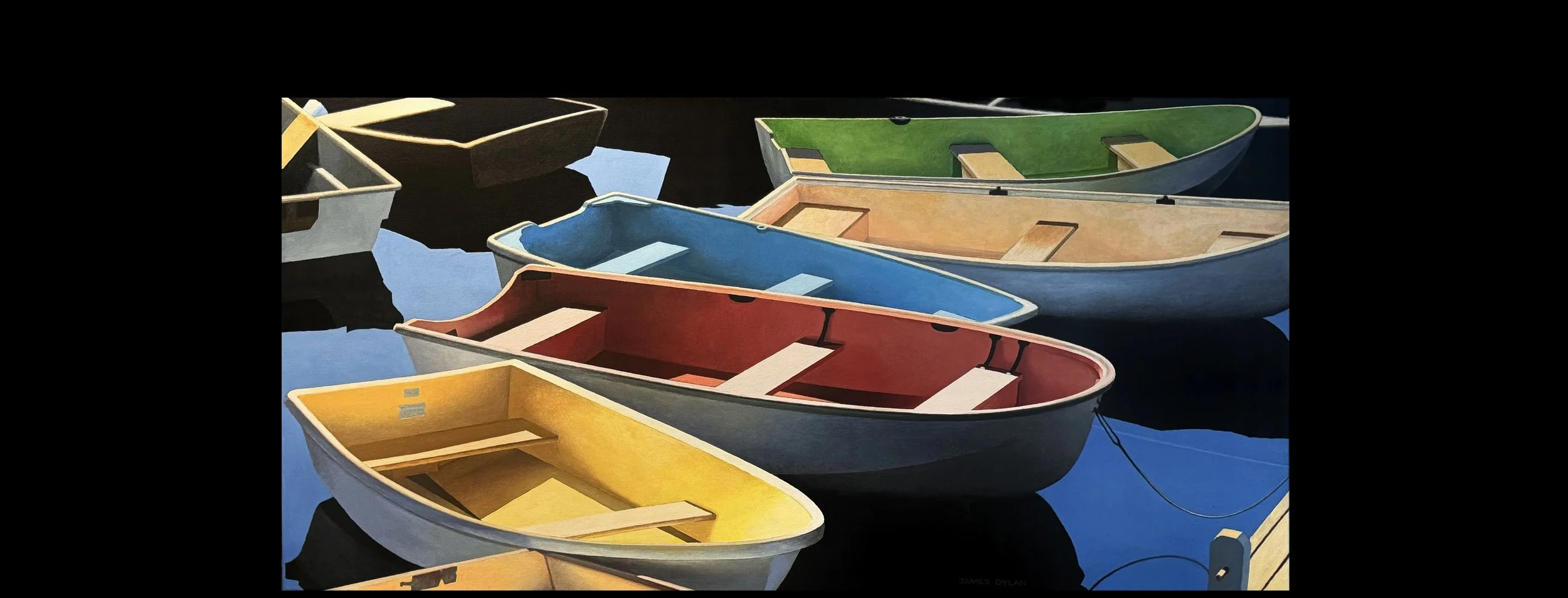 Painting - Skiff Line
