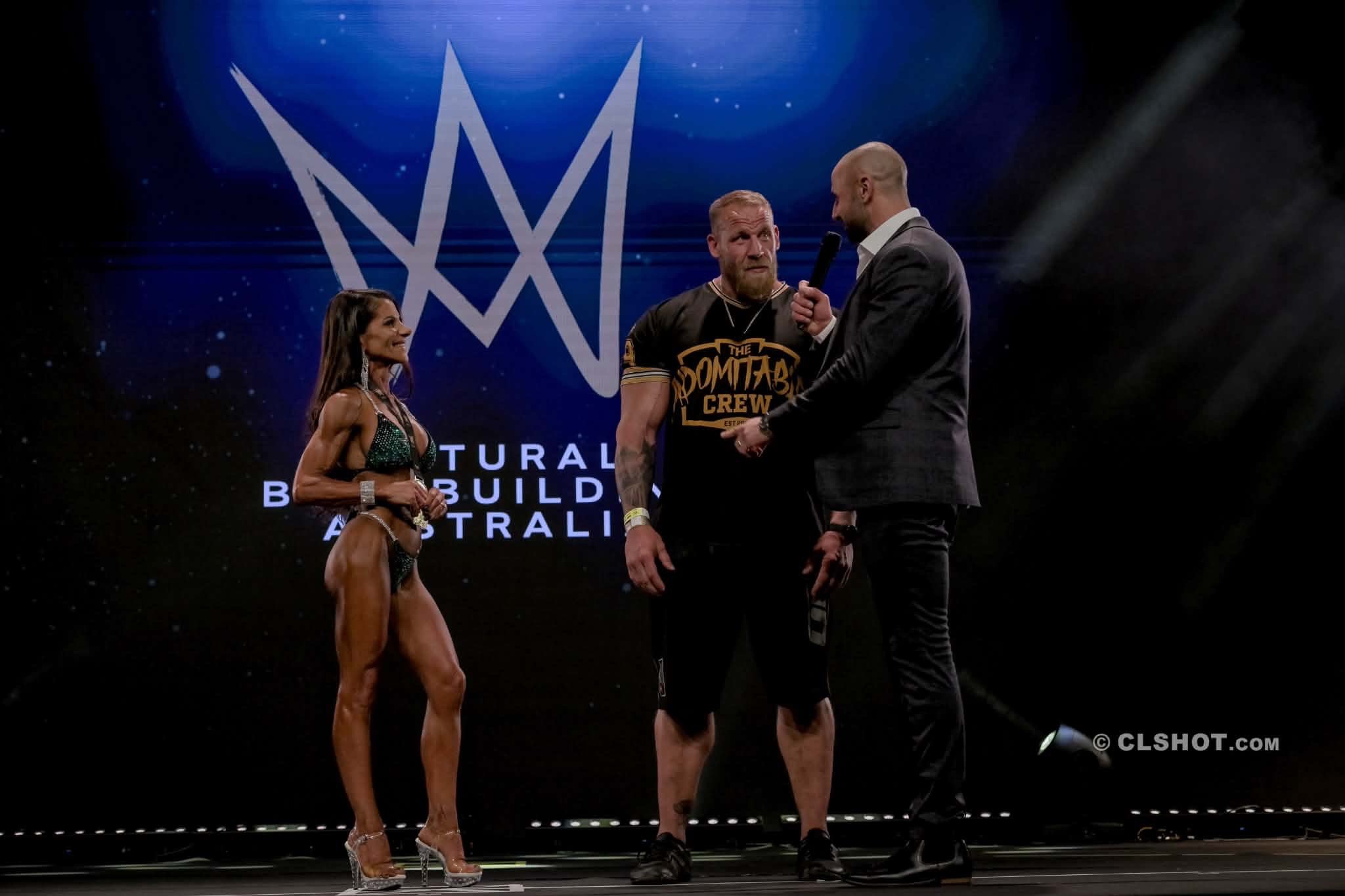 Sonia with Keegz on Stage at NBA show_procard winner