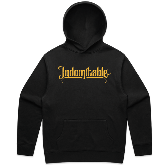 Hoodie - Yellow Indomitable Print