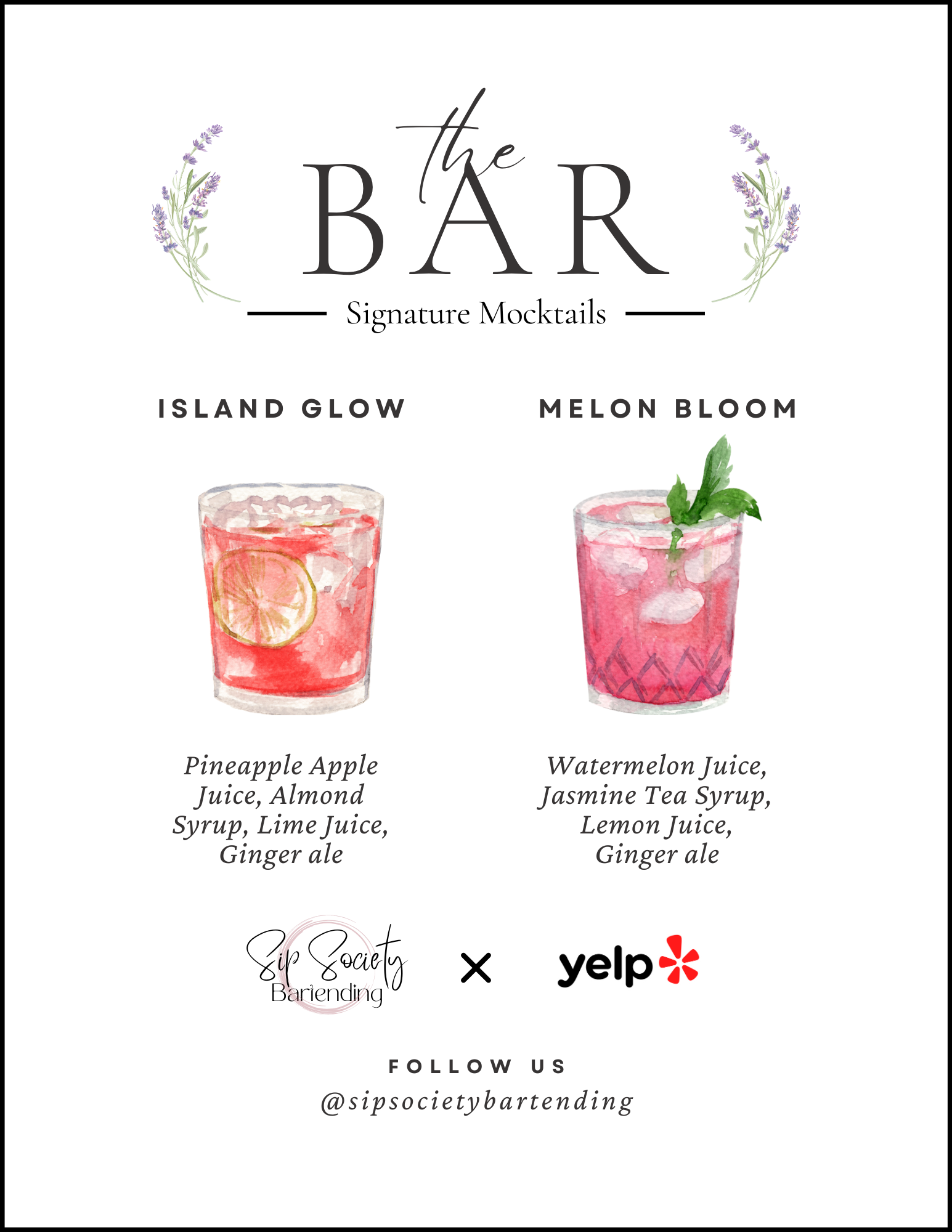 Mocktail Menu