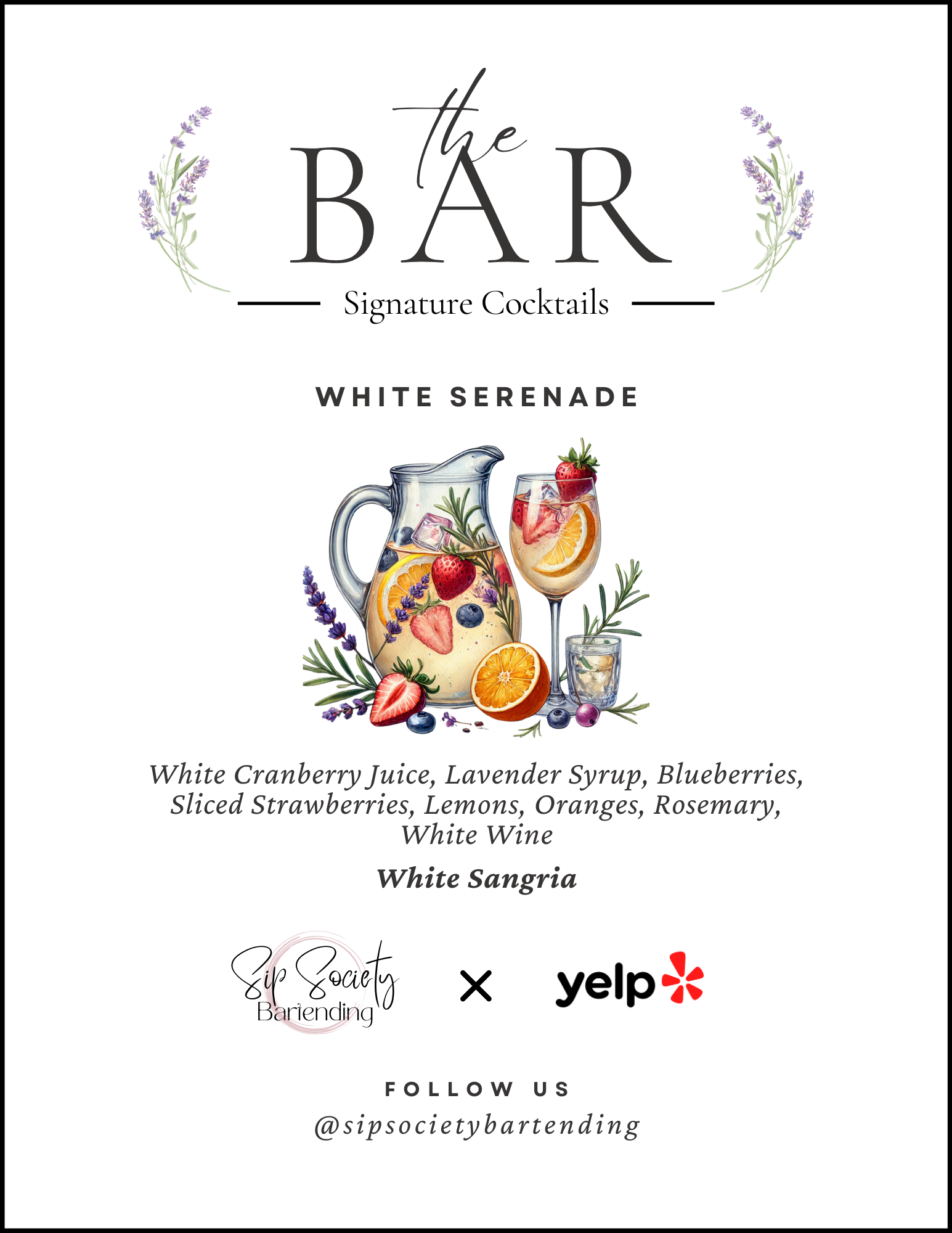 Sangria Menu