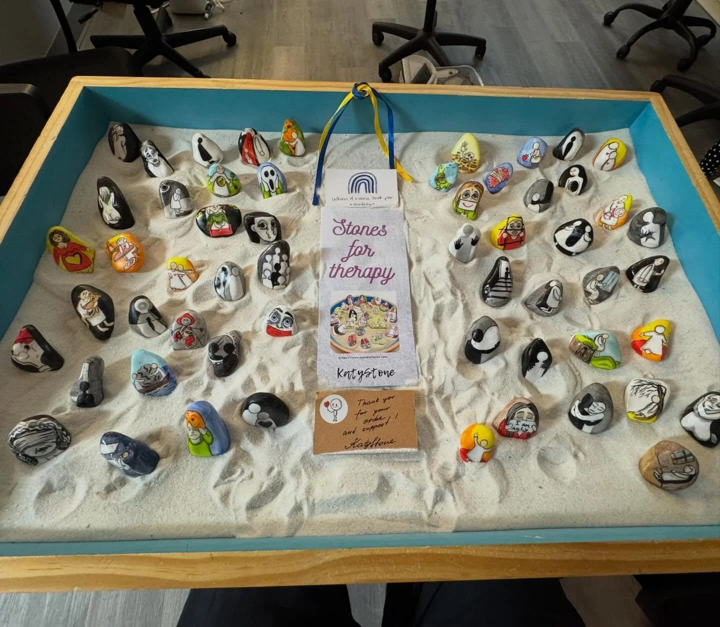 So excited to receive our new stones from @mytherapystone in Ukraine! Please check out her page to add these magnificent stones to your collection. #sandtrayminiatures #ukraine #monmouthcountynj #tintonfallsnj