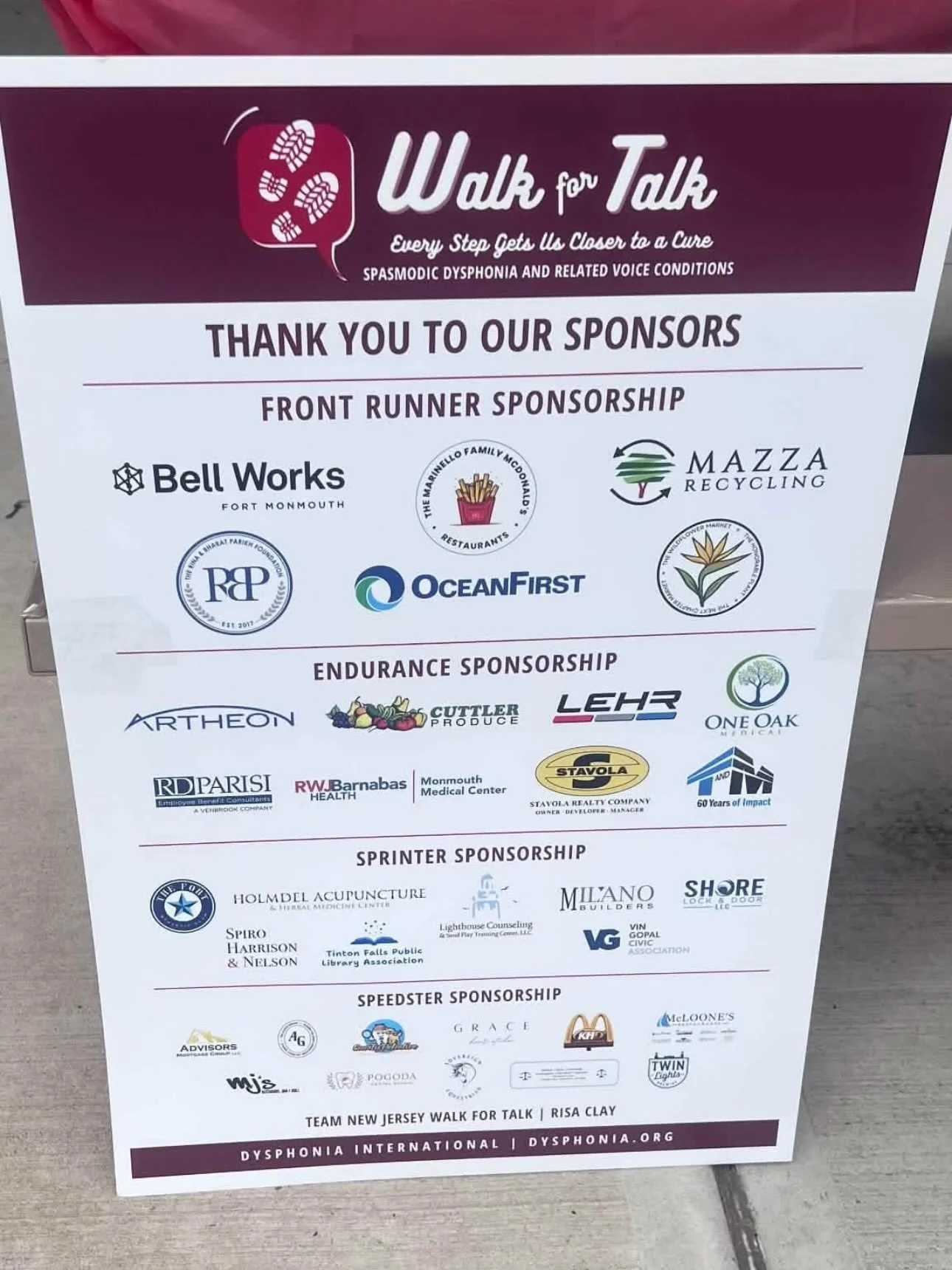 Lighthouse was so happy to sponsor @mayorrisaclay for her annual Walk for Talk fundraiser. This year she has already raised $37,000 towards a cure. Poor Sophie required a sweater because of the brisk weather, but we had a great time with a wonderful 