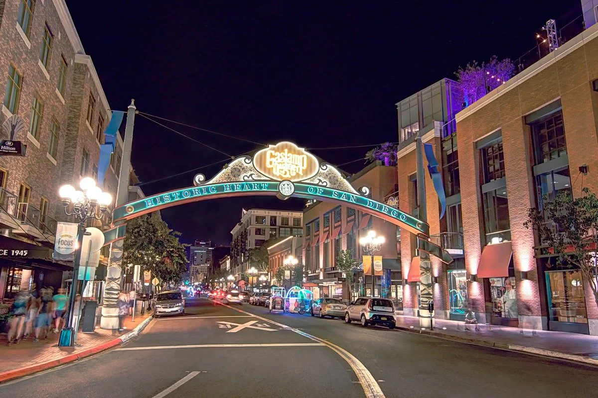 🌆 Experience the Gaslamp Quarter – San Diego, CA | Where History Meets Nightlife! 🚗✨