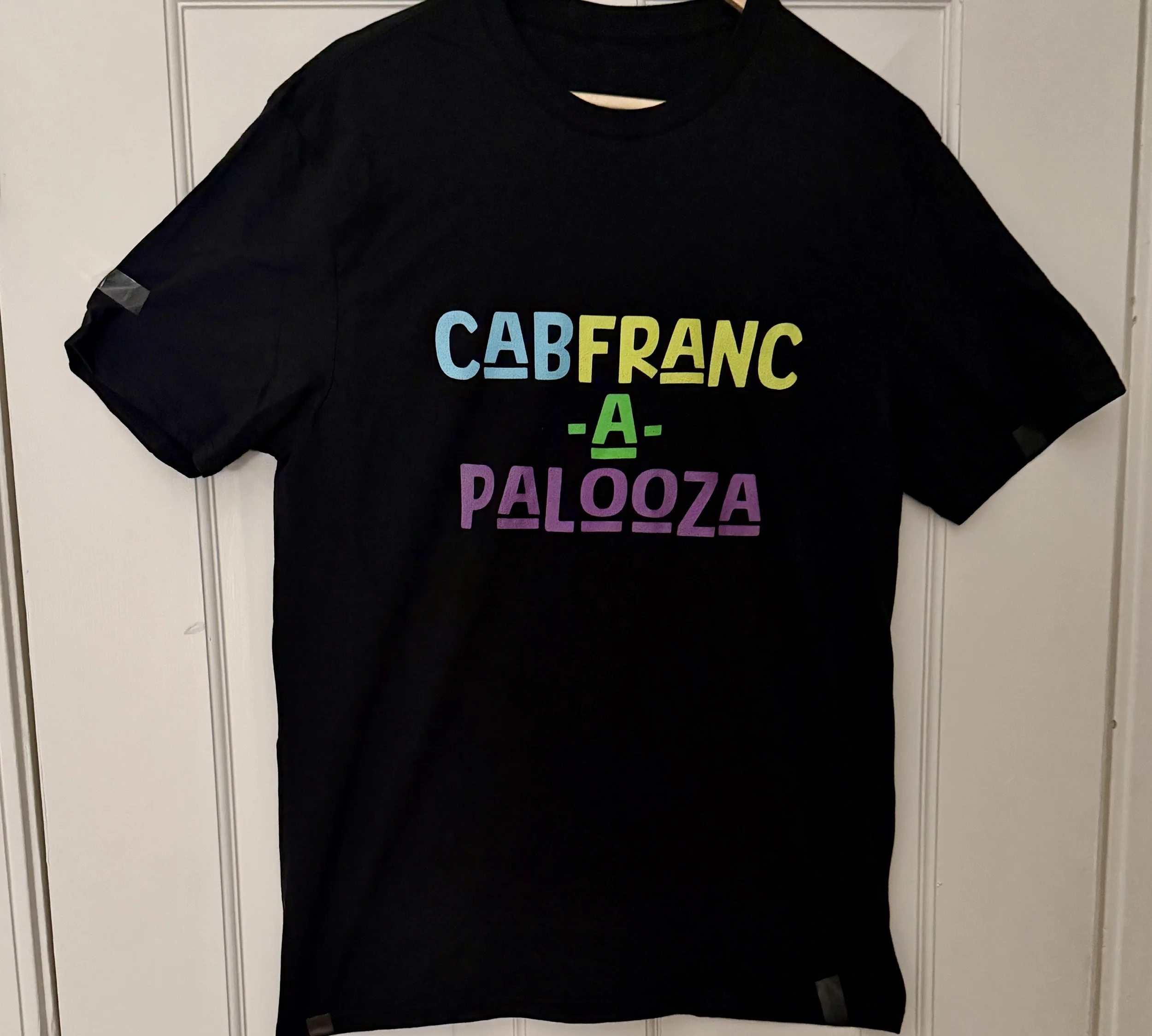CabFranc-A-Palooza T-shirt (black with colored logo)