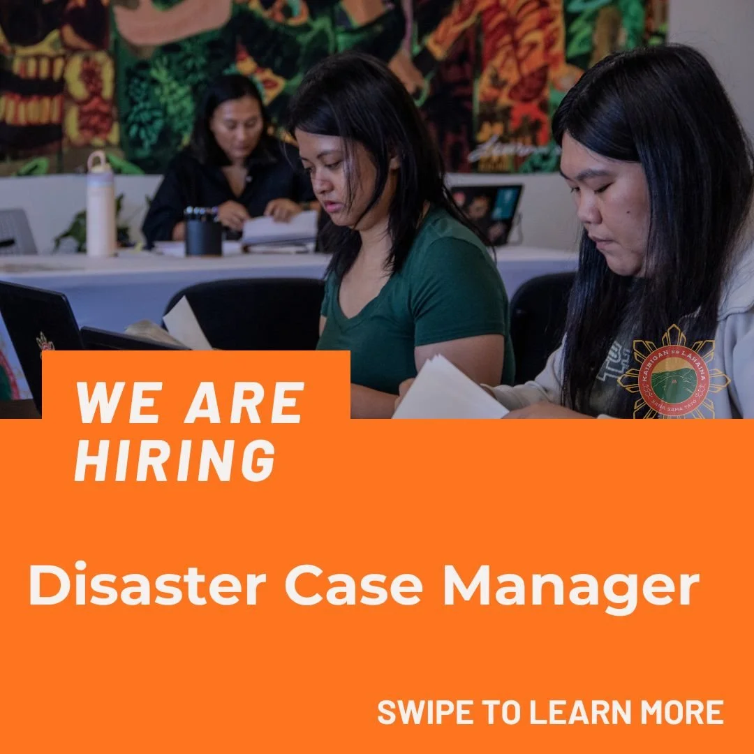 WE ARE HIRING. Our Sawali Case Management Team is hiring Disaster Case Managers to help with our growing clientele. If you have strong organization skills, love working with people, and have strong past experiences or skills valuable to the position 