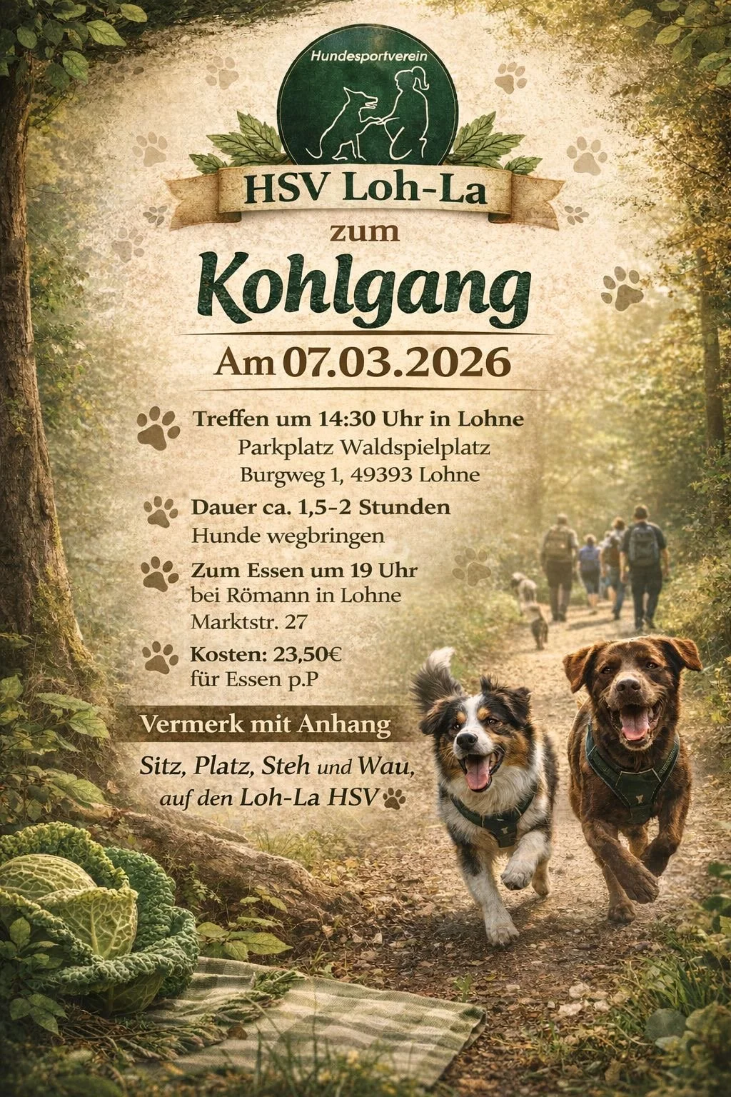 Einladung Grünkohlgang am 07.03.2026