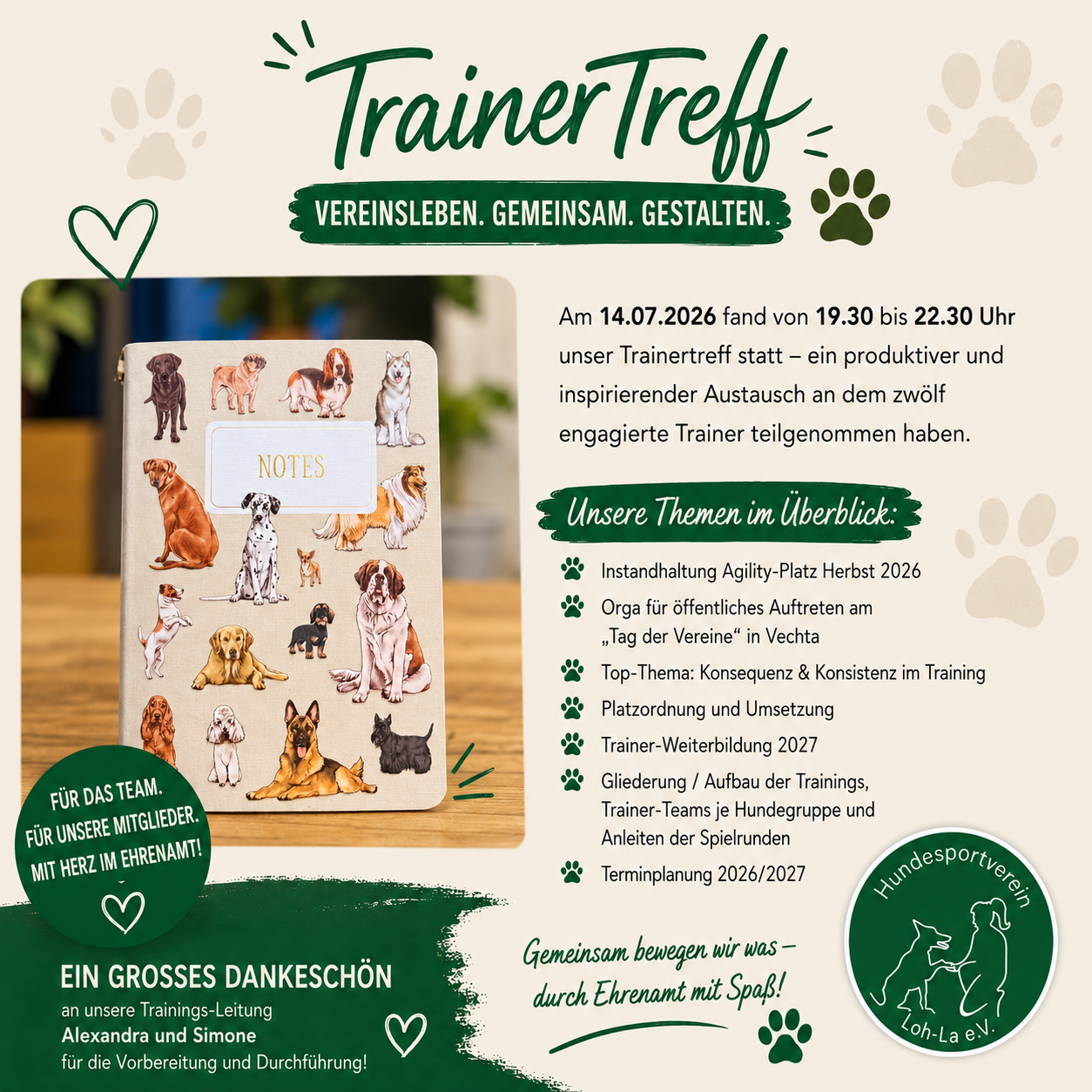 Trainertreff am 14.07.2026
