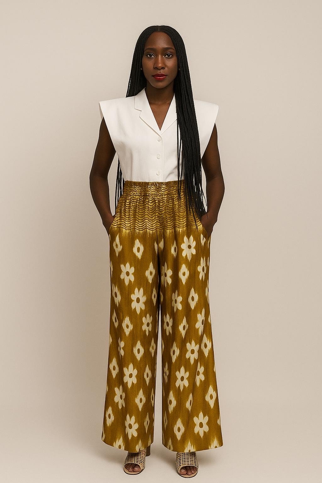 Pantalon palazzo ultra fluide Ọfẹ
