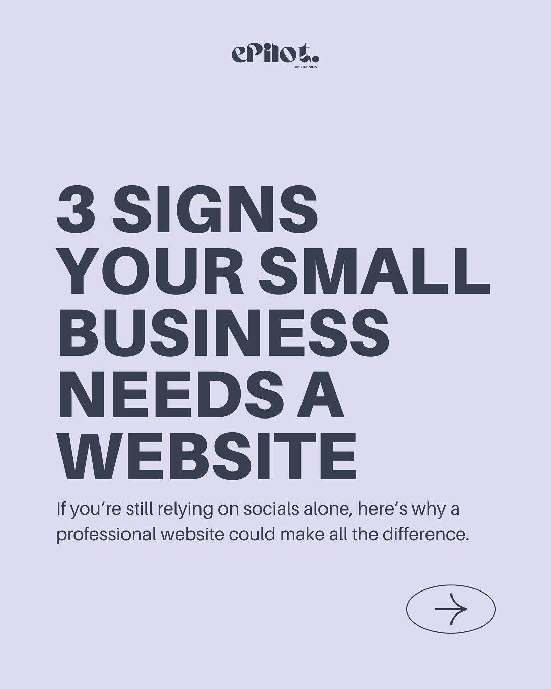 📣 3 Signs Your Small Business Needs a Website 🖥️✨

Still running your business through Instagram or Facebook alone? You&rsquo;re not the only one&hellip;but here&rsquo;s the thing: a website can help you look more professional, get found on Google,