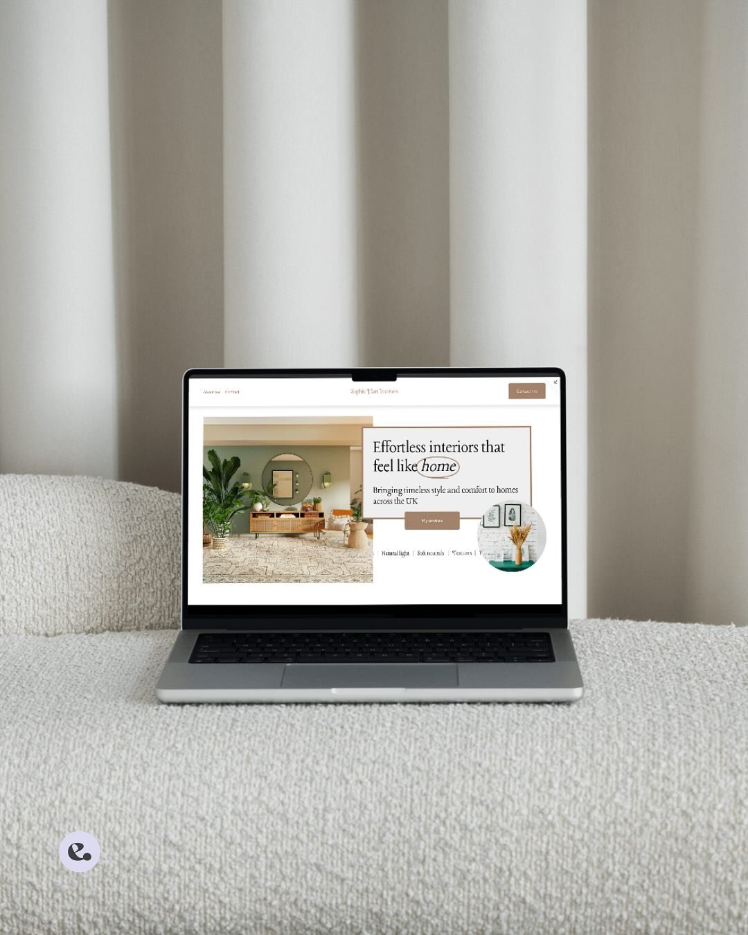A calming, modern homepage design for a interior designer🤍

This layout is all about creating a welcoming first impression &mdash; soft neutrals, bold visuals, clear navigation and space to let the content breathe. The perfect foundation for buildin