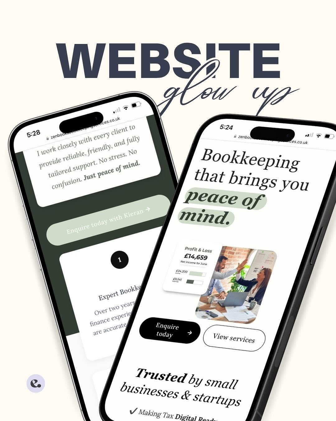 Before ➡ After: Bookkeeping Website Glow-Up 

Swipe to see how I transformed this site from basic to clean and professional

Here&rsquo;s what I did:
✅ Improved the user experience with clear sections and structure
✅ Added call-to-action buttons that