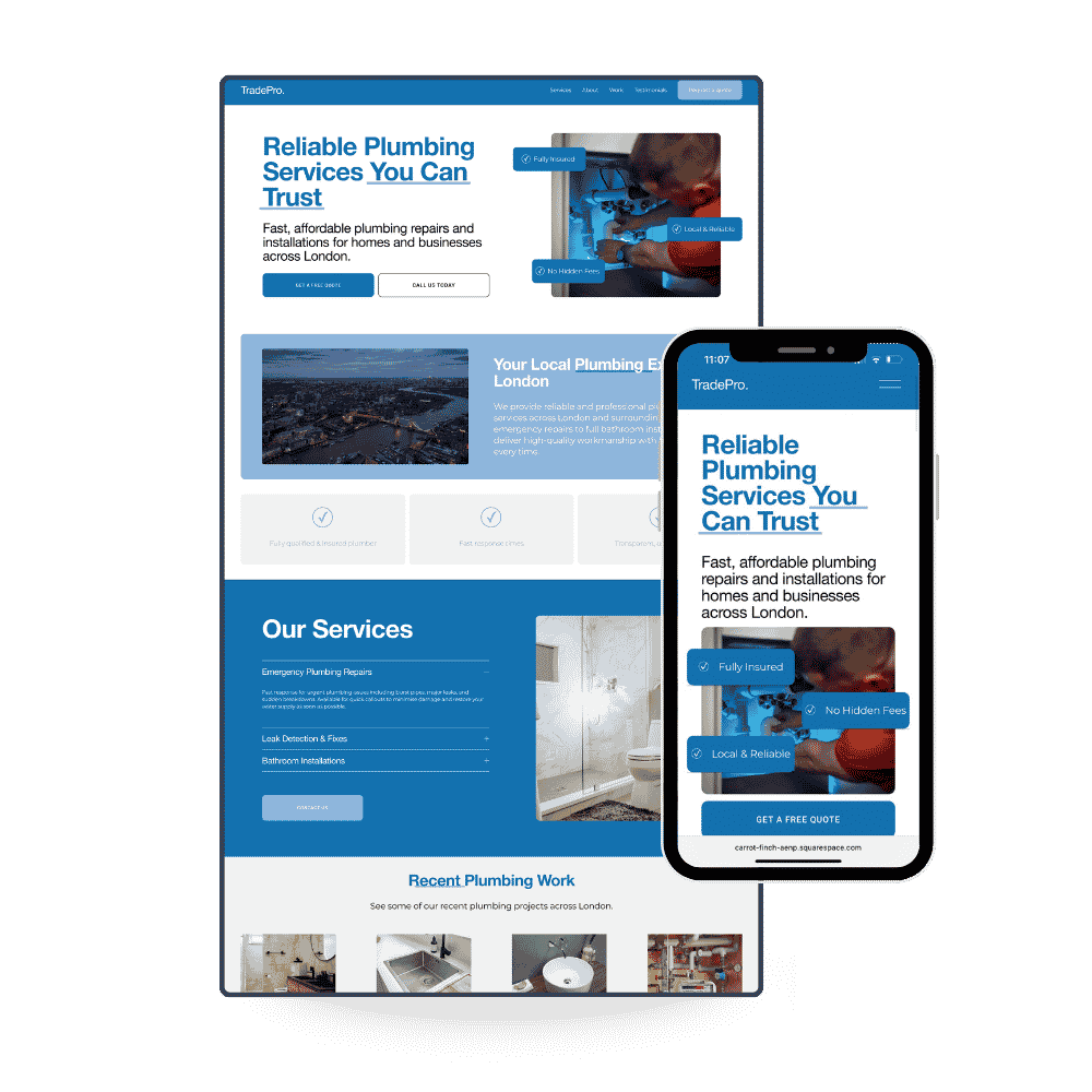 TradePro | One Page Trades Website Template
