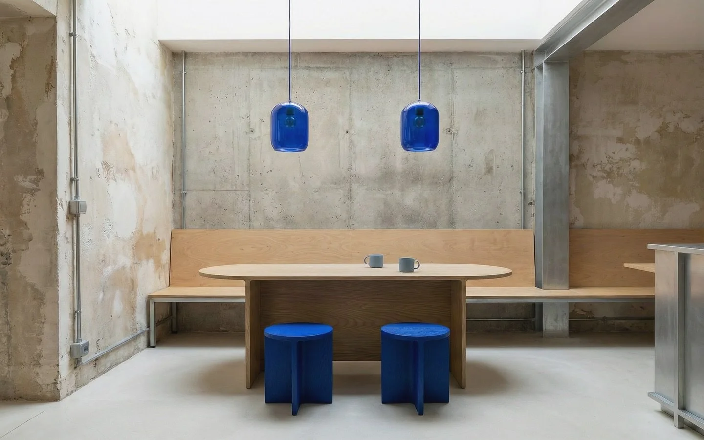 OH table - designed for intimate spaces for conversation and dining, a great coffee shop table made in the UK #trouble #furniture #design #interior #architeture