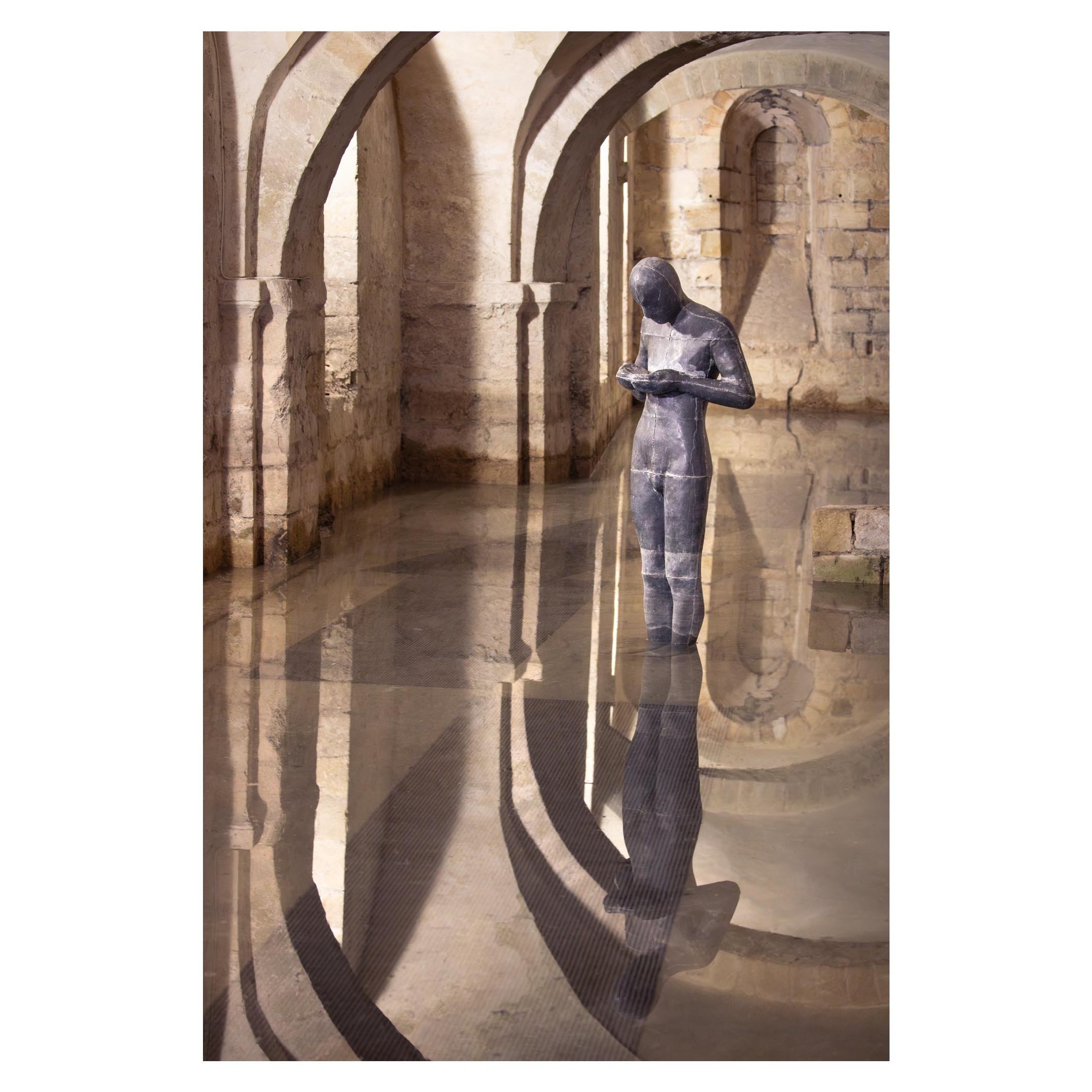 Sound II, Antony Gormley, Winchester Cathedral Crypt