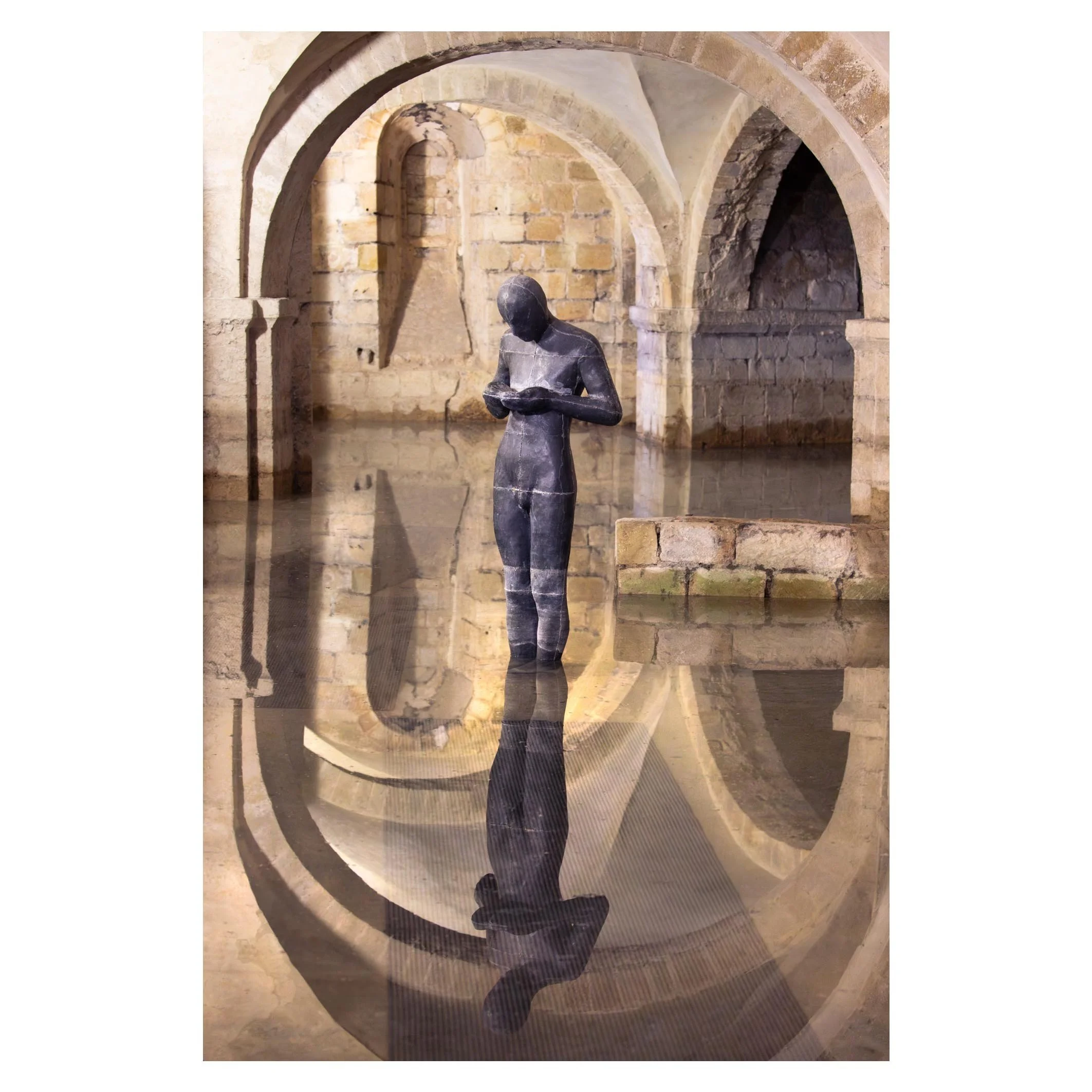 Sounds II by Antony Gormley, Winchester Cathedral crypt