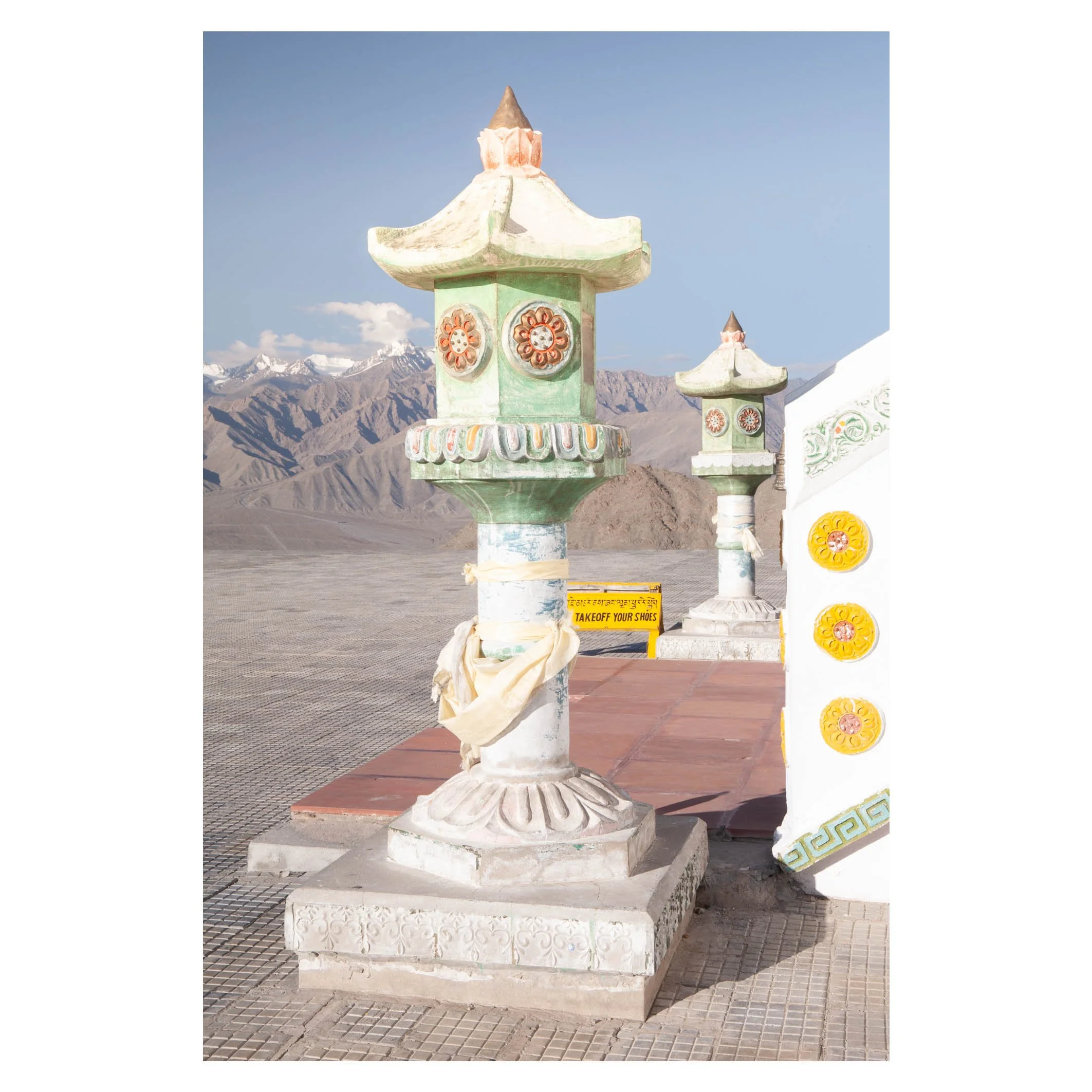 Shanti Stupa detail, Leh, Ladakh