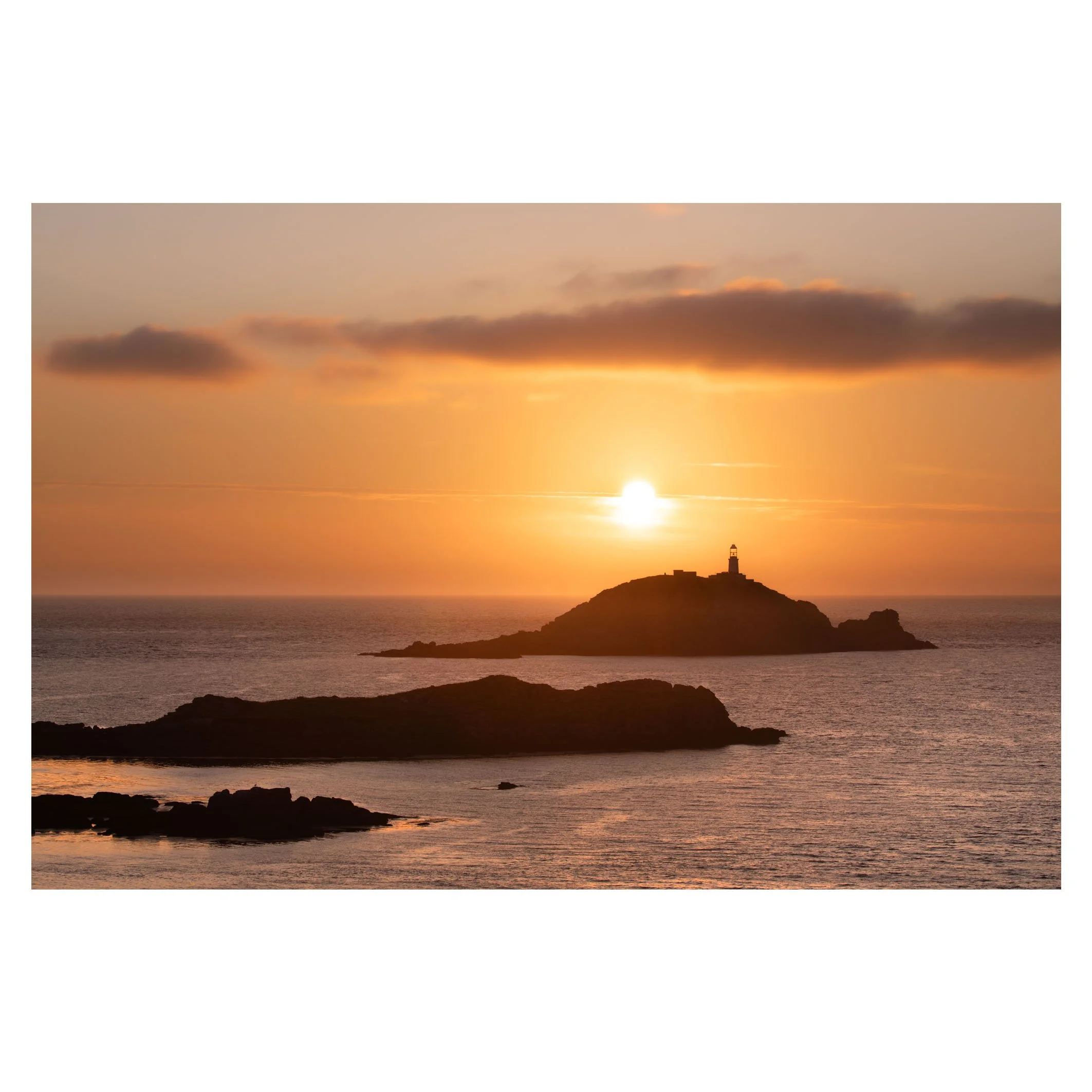 Round Island lighthouse, sunset, St Martin's, Isles of Scilly