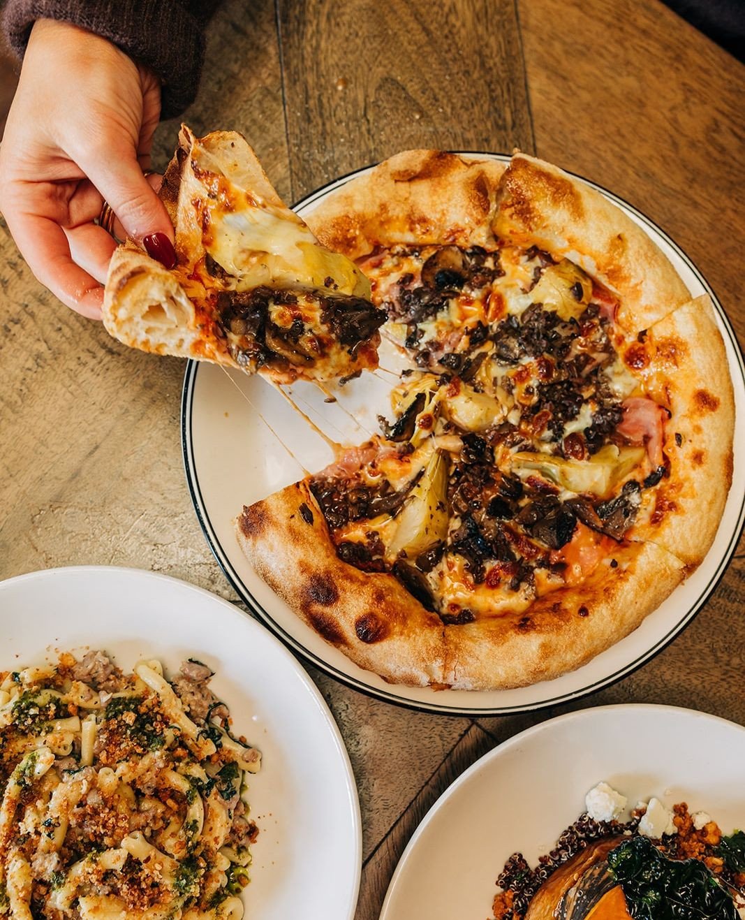 Cold days, but hot pizza! 🔥🍕⁠
⁠
Kitchen Hours⁠
⁠
Monday⁠
5.30pm &ndash; 8pm⁠
⁠
Tuesday ⁠
11.30am &ndash; 3pm | 5:30pm &ndash; 8pm⁠
⁠
Wednesday⁠
11:30am &ndash; 3pm | 5:30pm &ndash; 8pm⁠
⁠
Thursday⁠
11:30am &ndash; 3pm | 5:30pm &ndash; 8.30pm⁠
⁠
Fri
