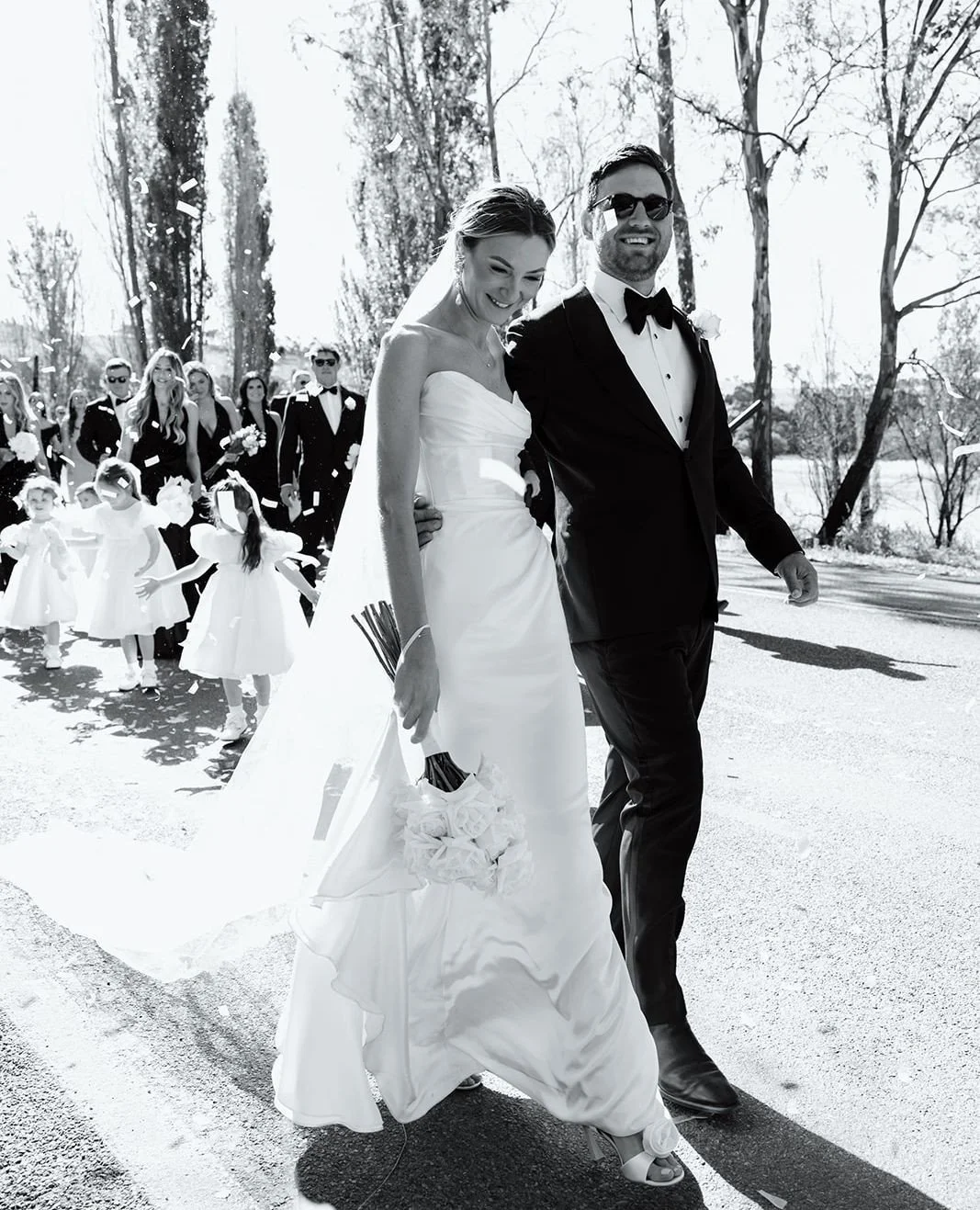 A beautiful day for a beautiful couple. ⁠As the wedding party strolled down the hill from the church to The Sir George, pausing all traffic on the main road... only in the country. 🍃🖤⁠
⁠
⁠
#JackandEliza⁠
#TheSirGeorgeWeddings⁠
⁠
Photographer: @pipt