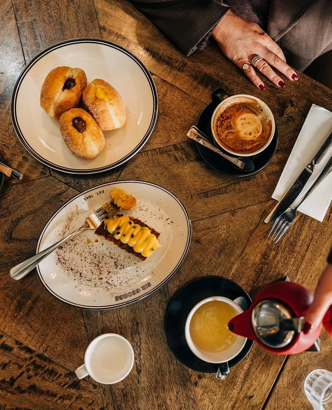 Sunday delights! Join us on your travels, whether it's coffee and cake or schnitzel and a beer, we're open from 10am, kitchen from 11:30am. 🖤⁠
⁠
@curators_collective is open until 4pm inside the hotel for homewares and fashion shopping. @the_potting
