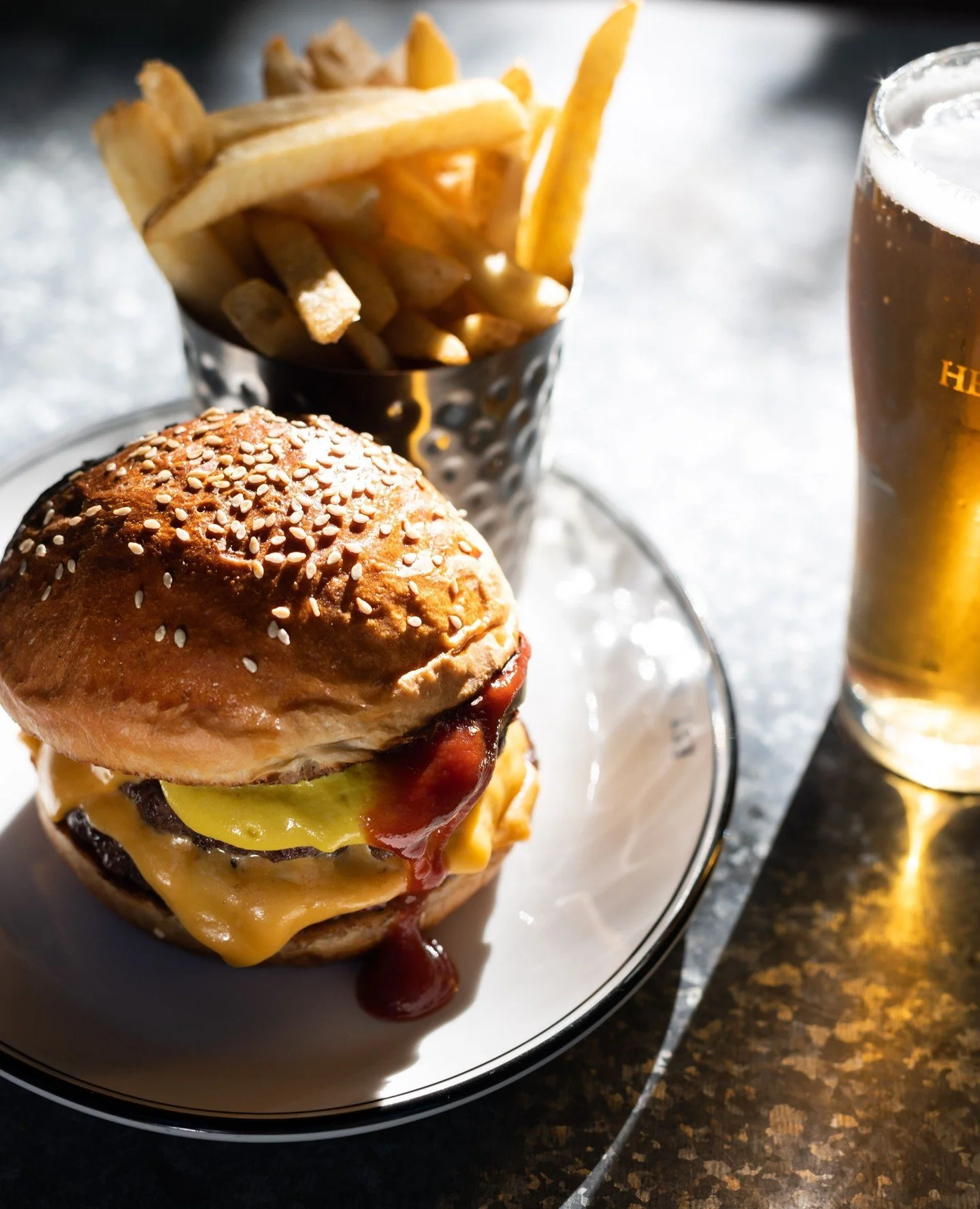 Saturdays done right. 🍔🍺