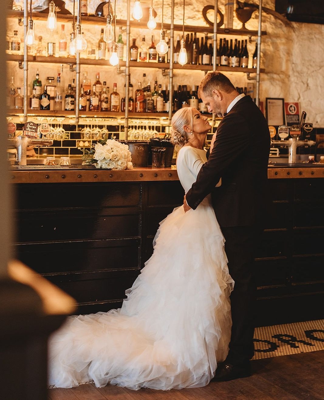 When the bar becomes the most romantic room in the house. 🤍🥂 ⁠
⁠
⁠
#AmandaandDale⁠
#TheSirGeorgeWeddings⁠
⁠
Photographer: @bgphotographyco