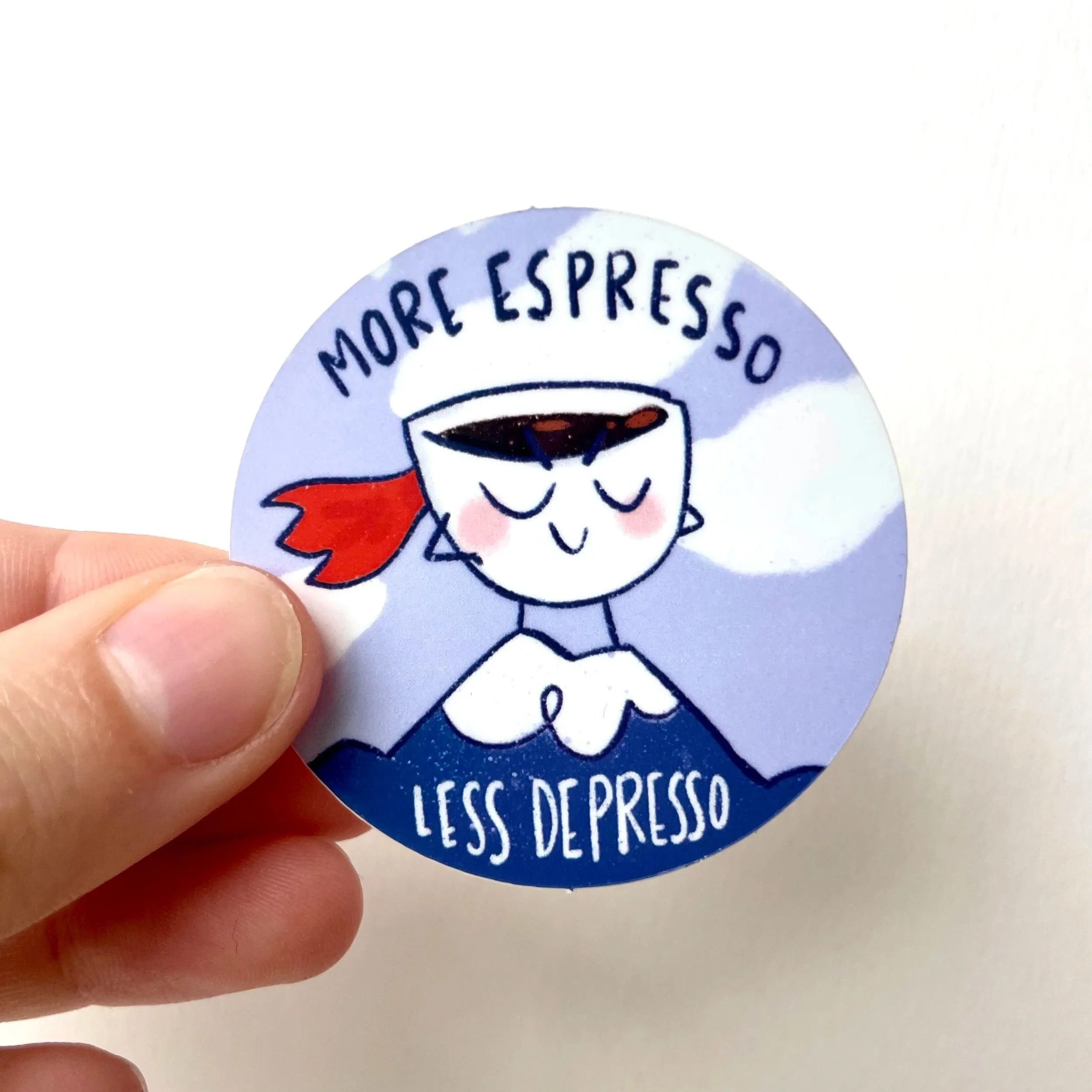 More espresso Less depresso - Sticker