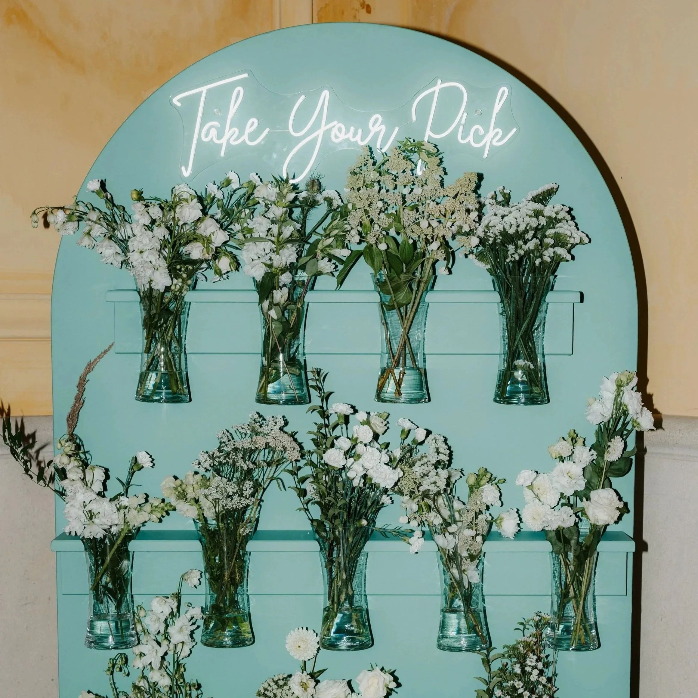 'Take Your Pick' Flower Bar £395 + VAT (Flowers not included)