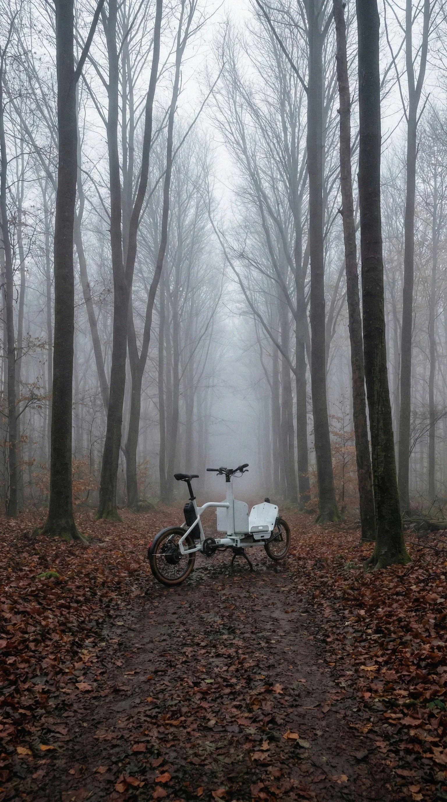 Qemeo E-Lastenrad im Wald - Offroad Cargo Bike für jedes Terrain und Wetter