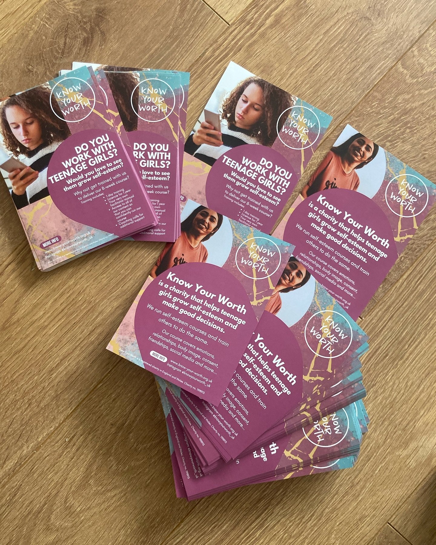 Our beautiful new flyers have arrived.

We&rsquo;re going to be handing these out at the National Youth Ministry Weekend next week.

🗣️ We&rsquo;d also love to get the word out about our courses (including our training) in other ways! Would you like