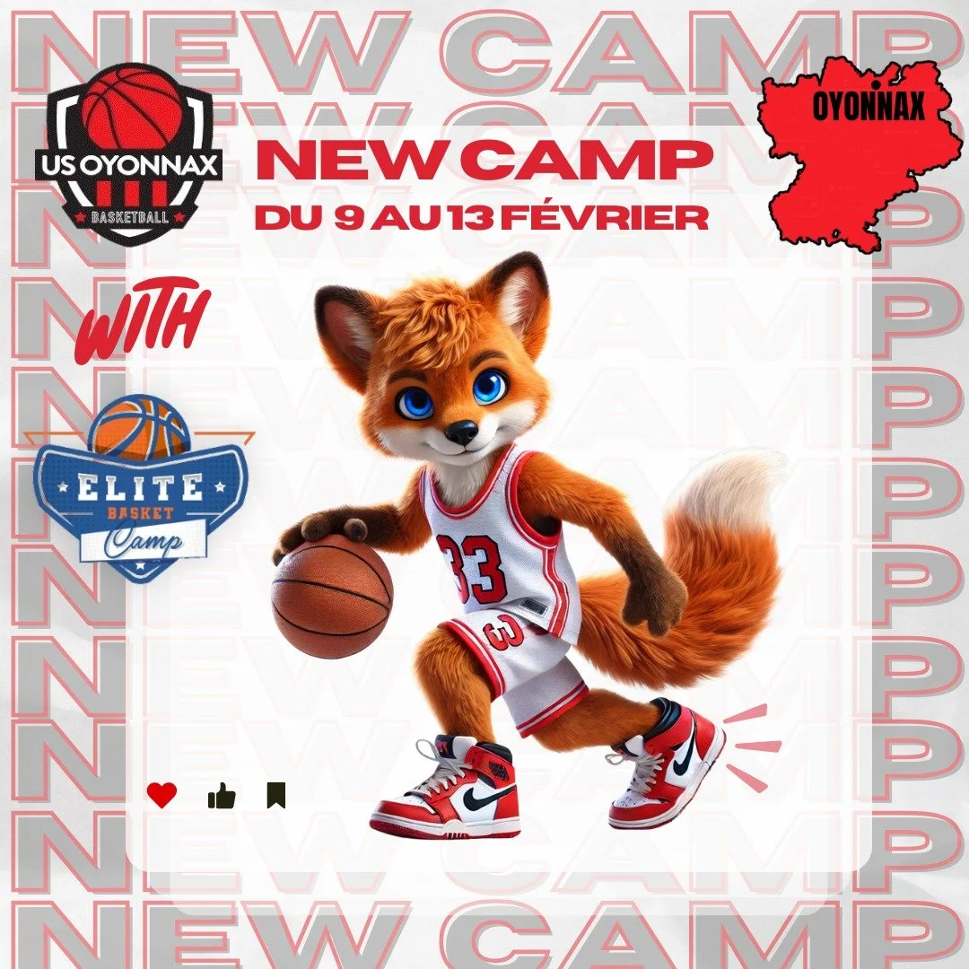 🚨NEW CAMP🚨

Nous sommes tr&egrave;s heureux de vous annoncer notre premier camp en Auvergne &agrave; @basket_usoyonnax !
Inscrivez-vous d&egrave;s maintenant sur notre site web ➡️ elitebasketcamp.com

Le premier stage aura lieu ces vacances d'hiver