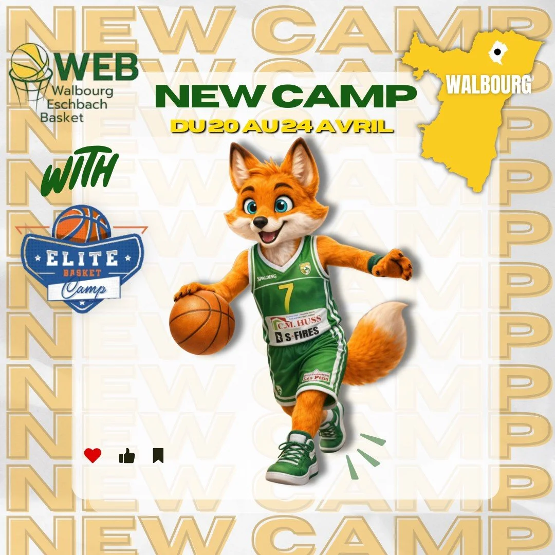 🚨 NEW CAMP 🚨

Nous sommes tr&egrave;s heureux de vous annoncer l&rsquo;ouverture d&rsquo;un nouveau camp &agrave; @walbourg_eschbach_basket ! 🏀🔥

Les inscriptions pour le stage de P&acirc;ques sont ouvertes sur notre site web 👉 elitebasketcamp.c