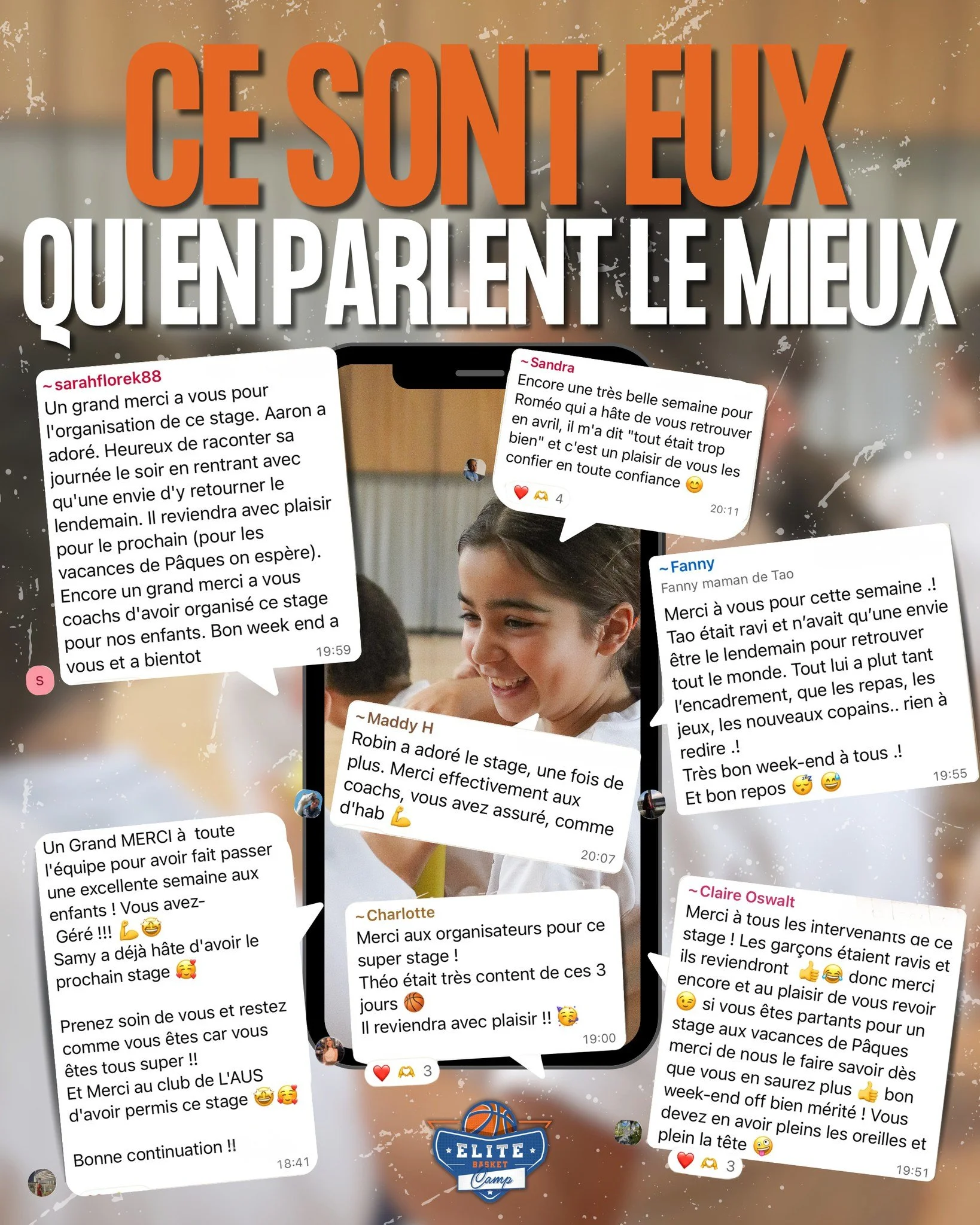 Vos retours sont notre plus belle r&eacute;compense. 🧡

Merci aux parents pour leur confiance, et bravo &agrave; nos coachs pour cette belle semaine de stage. Voir les enfants repartir heureux et avec envie de revenir, c&rsquo;est tout ce qui compte