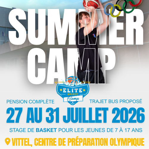 Découvrez notre Summer Camp à Vittel : une semaine en immersion totale basket, avec hébergement, entraînements intensifs et activités conviviales.