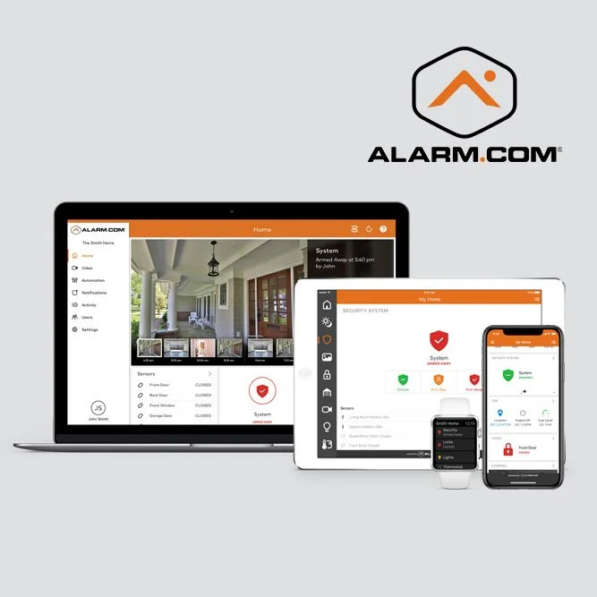 alarm.com app and software work on different platforms