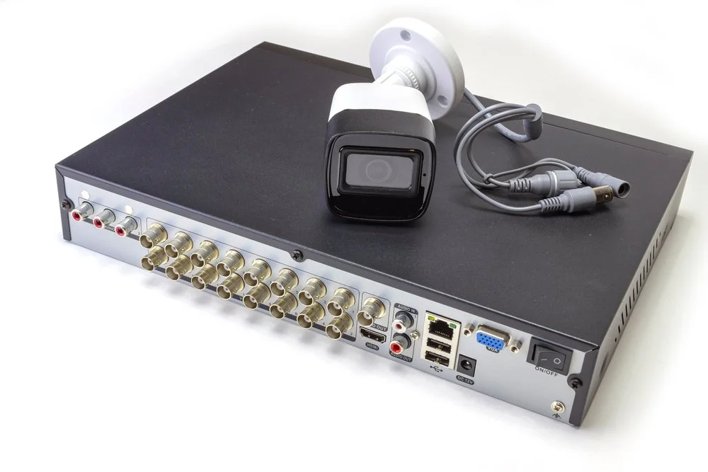 An analog DVR and a camera