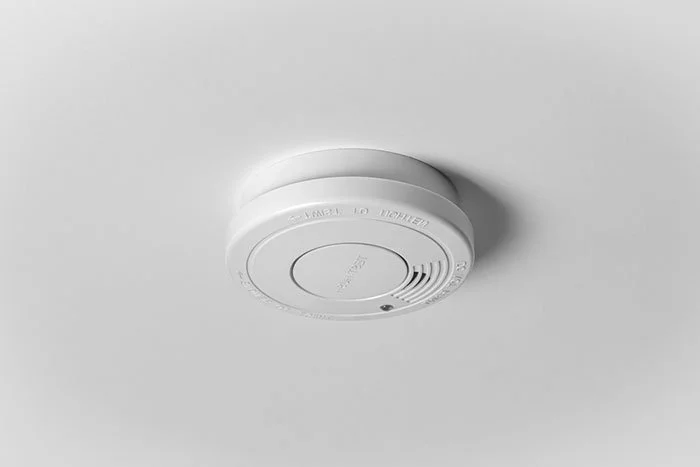 smart CO sensor and detector on the ceiling