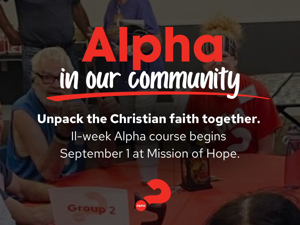 Alpha in our Community | begins September 1