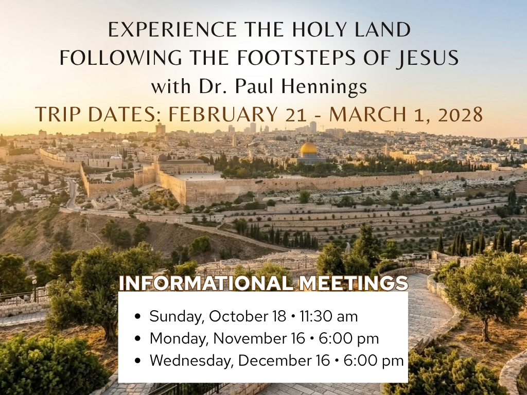 Holy Land Trip - Informational Meetings 