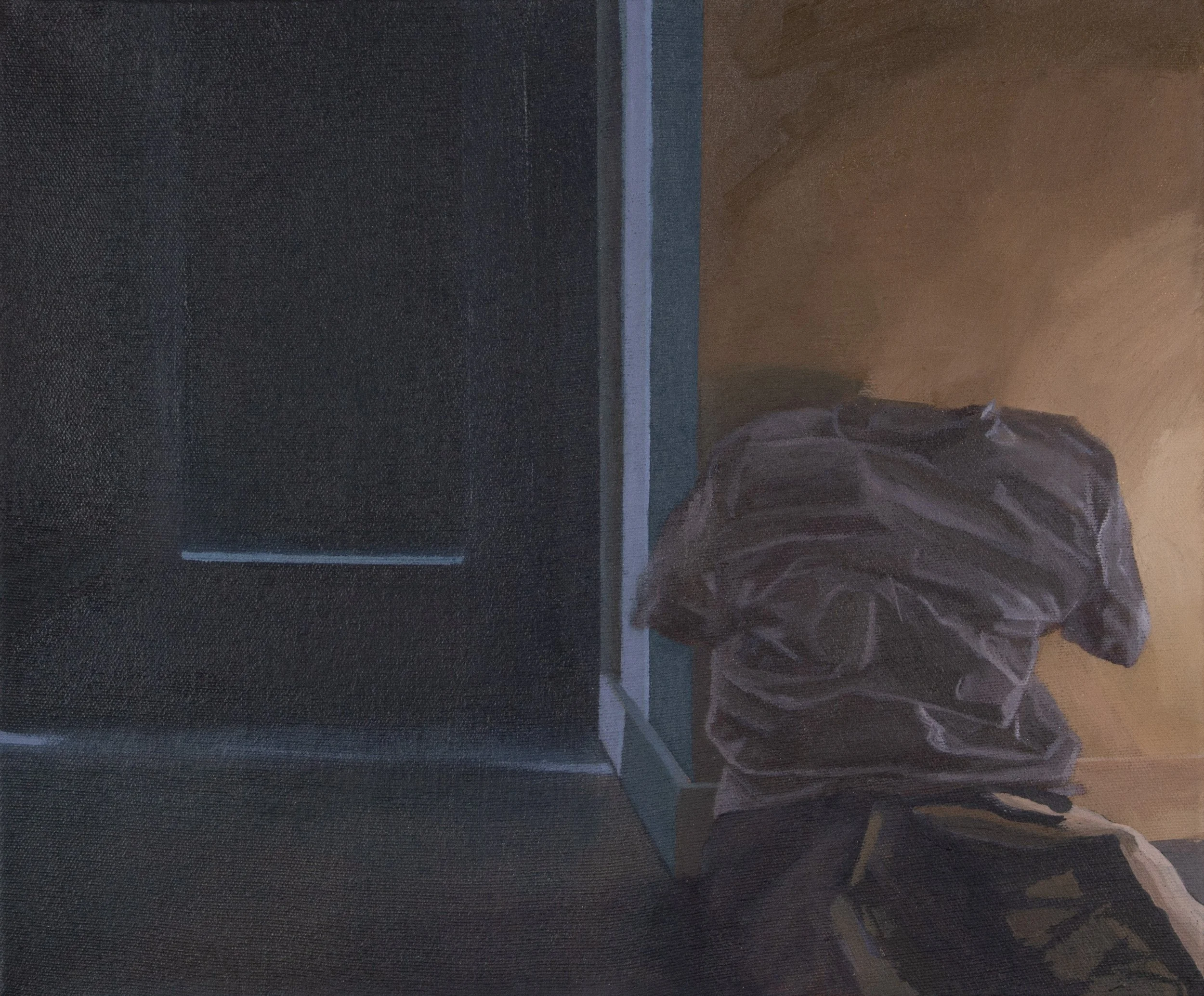 ' ⏳😒💡', Oil on Canvas, 25x30cm, 2025