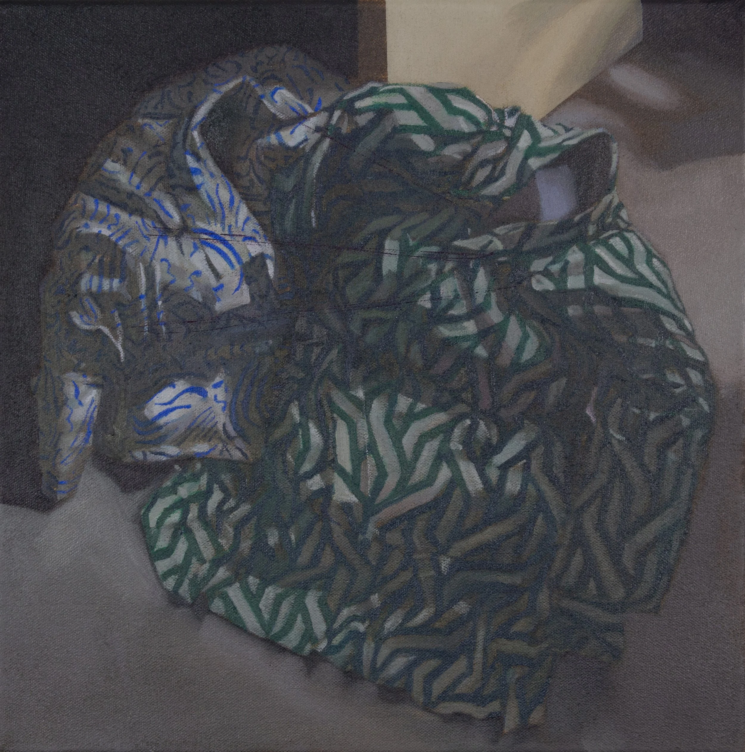 '🫂 🧵✂️ ', Oil on Canvas, 30x30cm, 2025