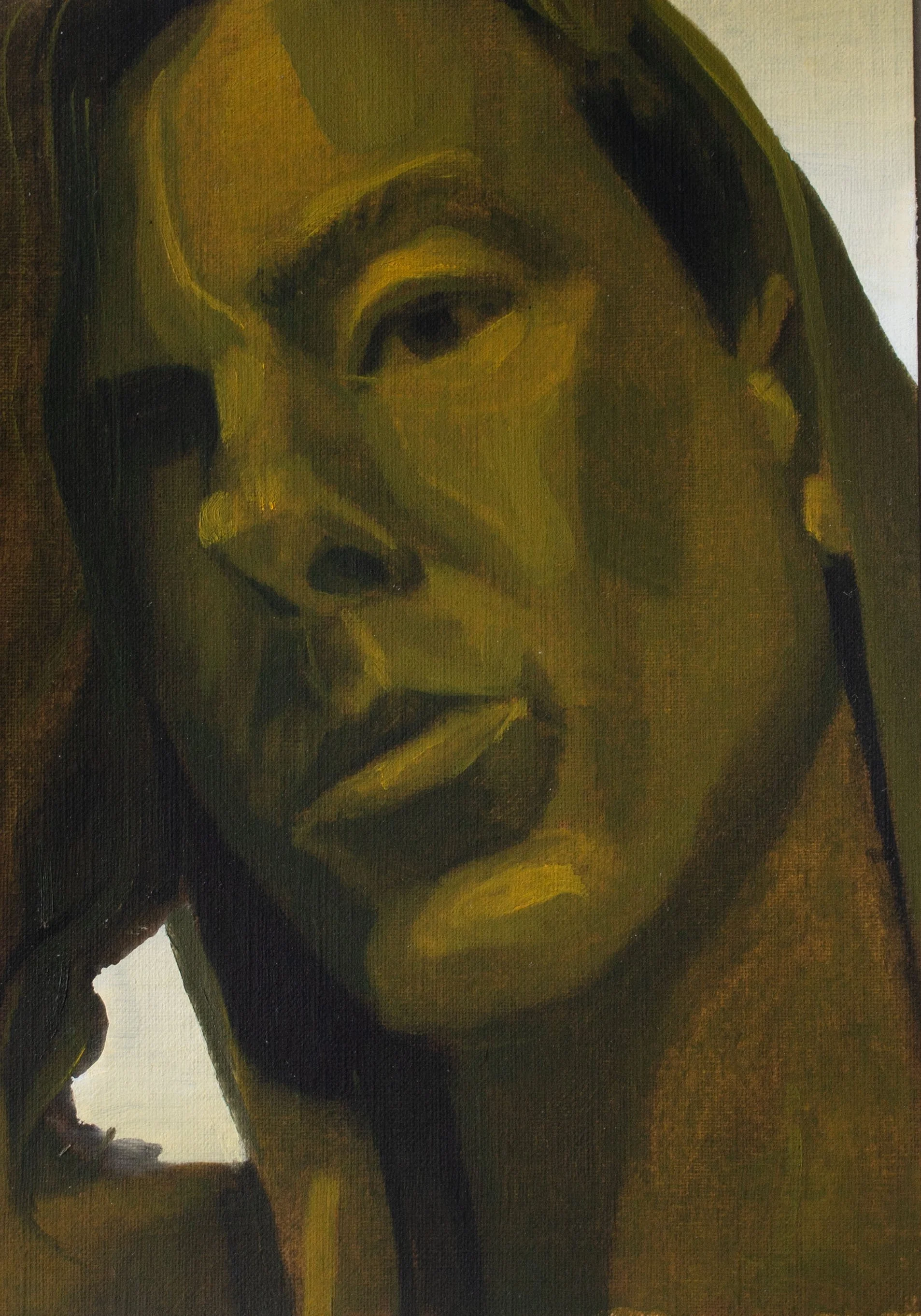 'It’s giving Madonna if she was into Golden Showers', Oil on Paper, 26x18 cm, 2024