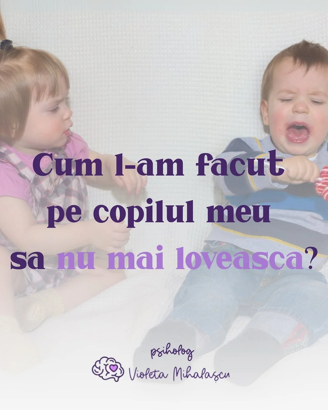 &ldquo;Copilul meu loveste&rdquo; cea mai puternica motivatie a oricarui parinte sa caute ajutor.

Cel mai des parintii se scuza spunand ca nu stiu unde a vazut copilul acest comportament pt ca ei acasa nu se bat si pe el nu il lovesc. Lucru pe care 