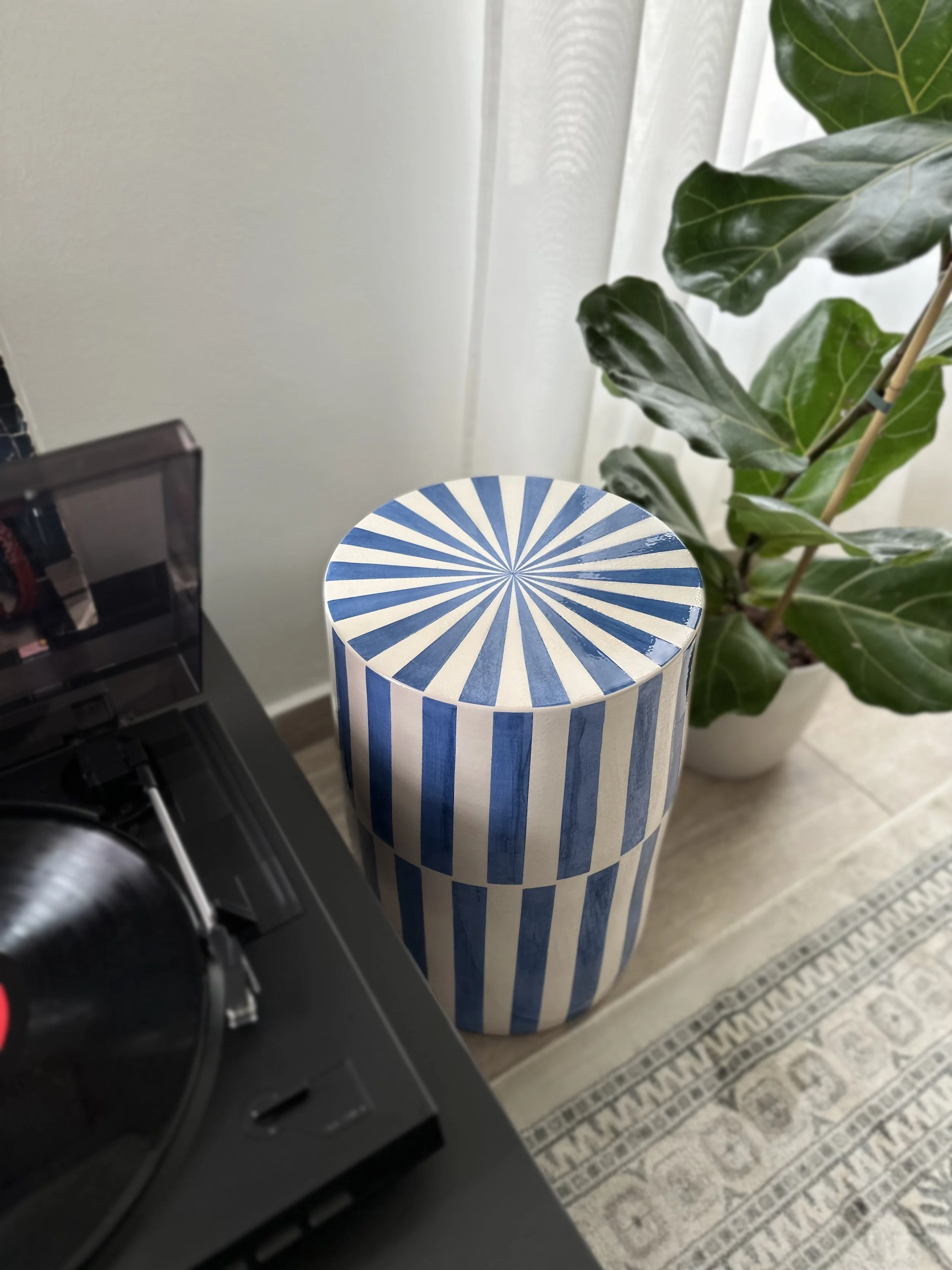 Retro Patterned Side Table