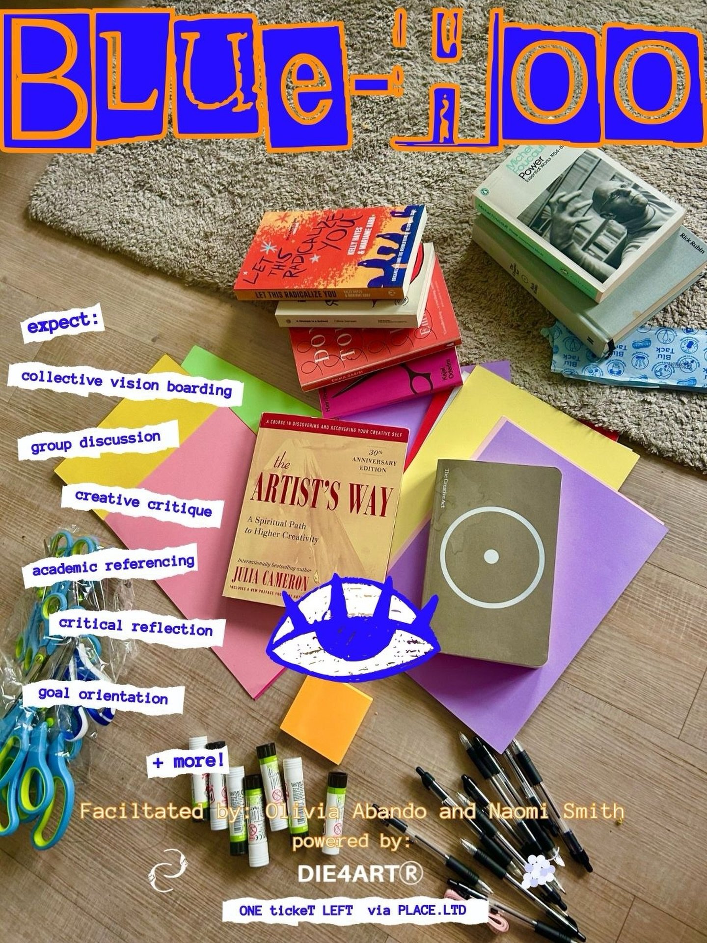 ♡★ 💙 ♡★🧡 
Women Only
Flipping Winter (January) Blues
Critical thinking in creative practice
Narrative, identity, and self-perception
Rest, rehabilitation, and artistic process
Intention-setting without urgency or shame
Collective knowledge and shar