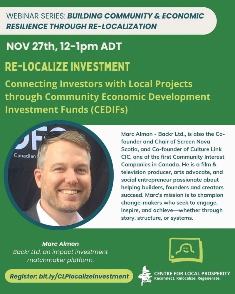 Re-localize Investment: Connecting Investors with Local Projects through Community Economic Development Investment Funds