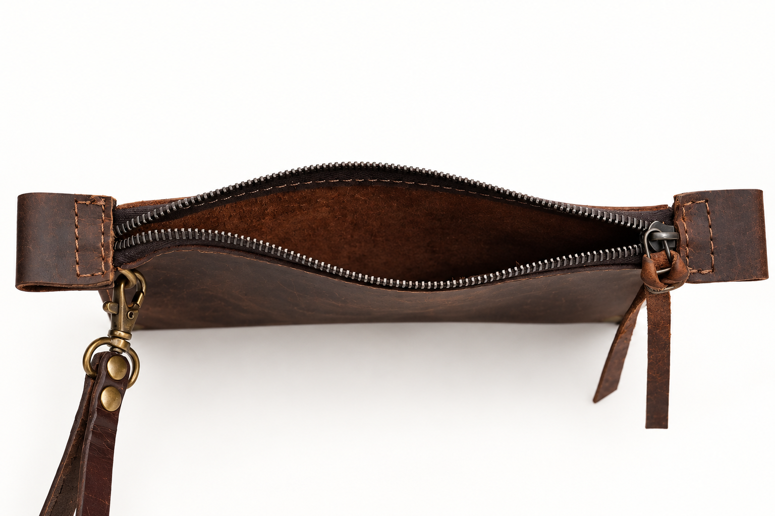 Open dark brown leather wristlet-2.png