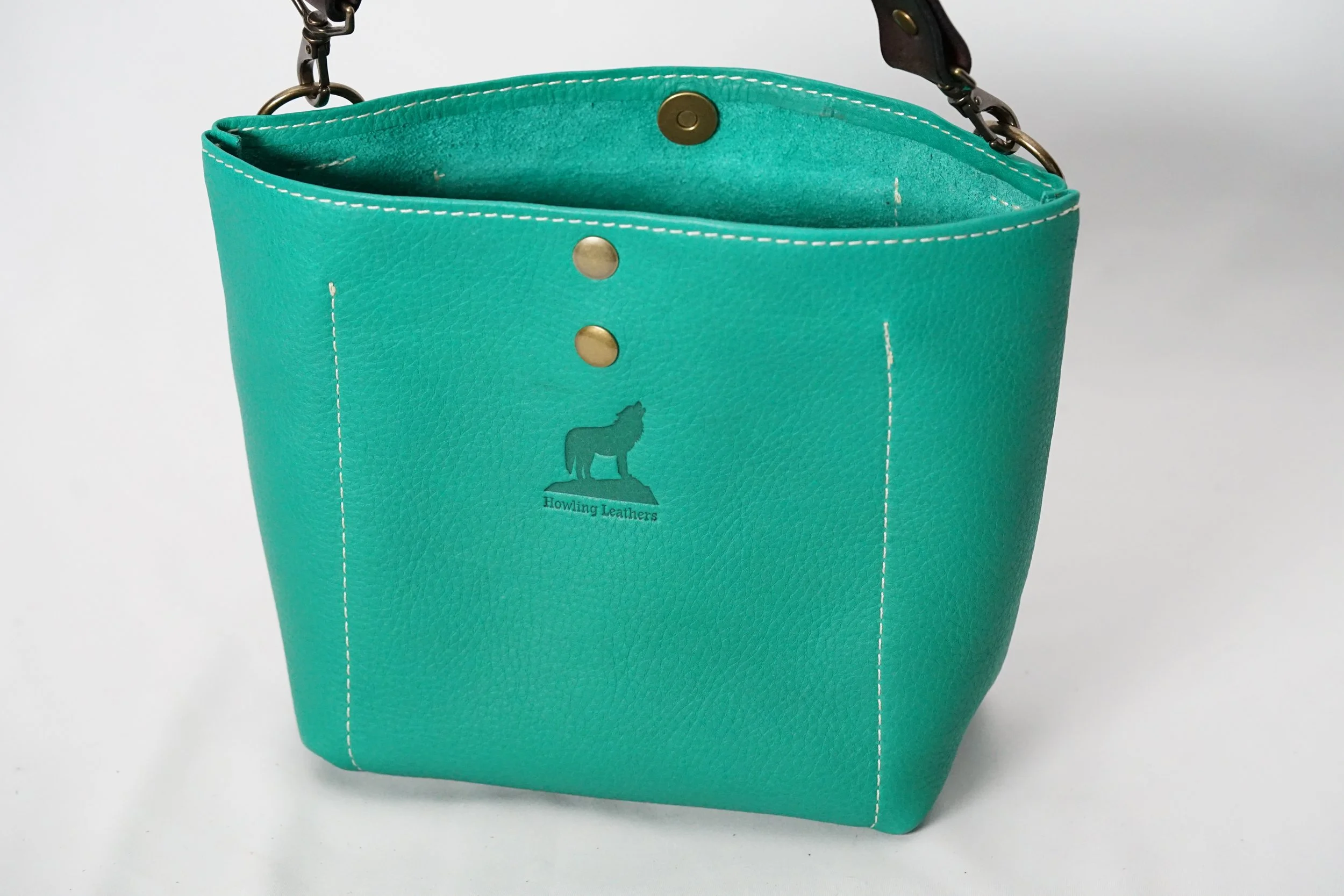 The Wolfpack Series 11 - Green Leather, Antique Brass Hardware